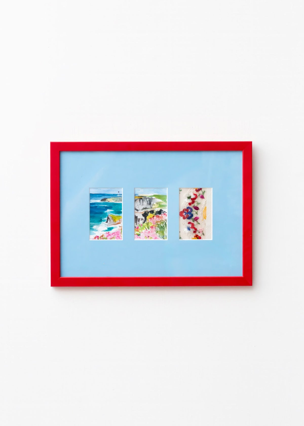 Sky Blue A4 Instax Mini x 3 Picture Mount
