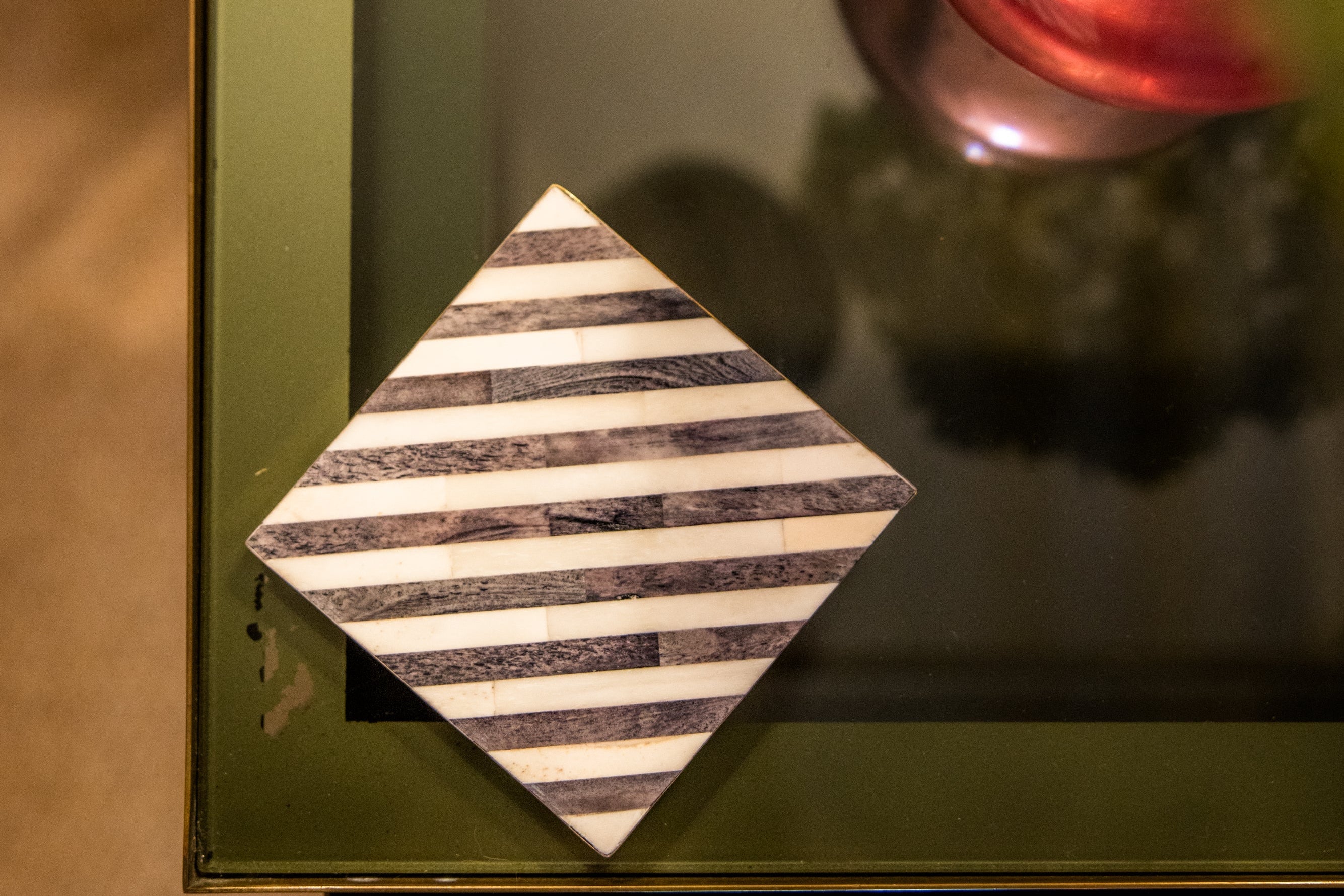 Set of Coasters | Inlay Striped | Multi Coloured