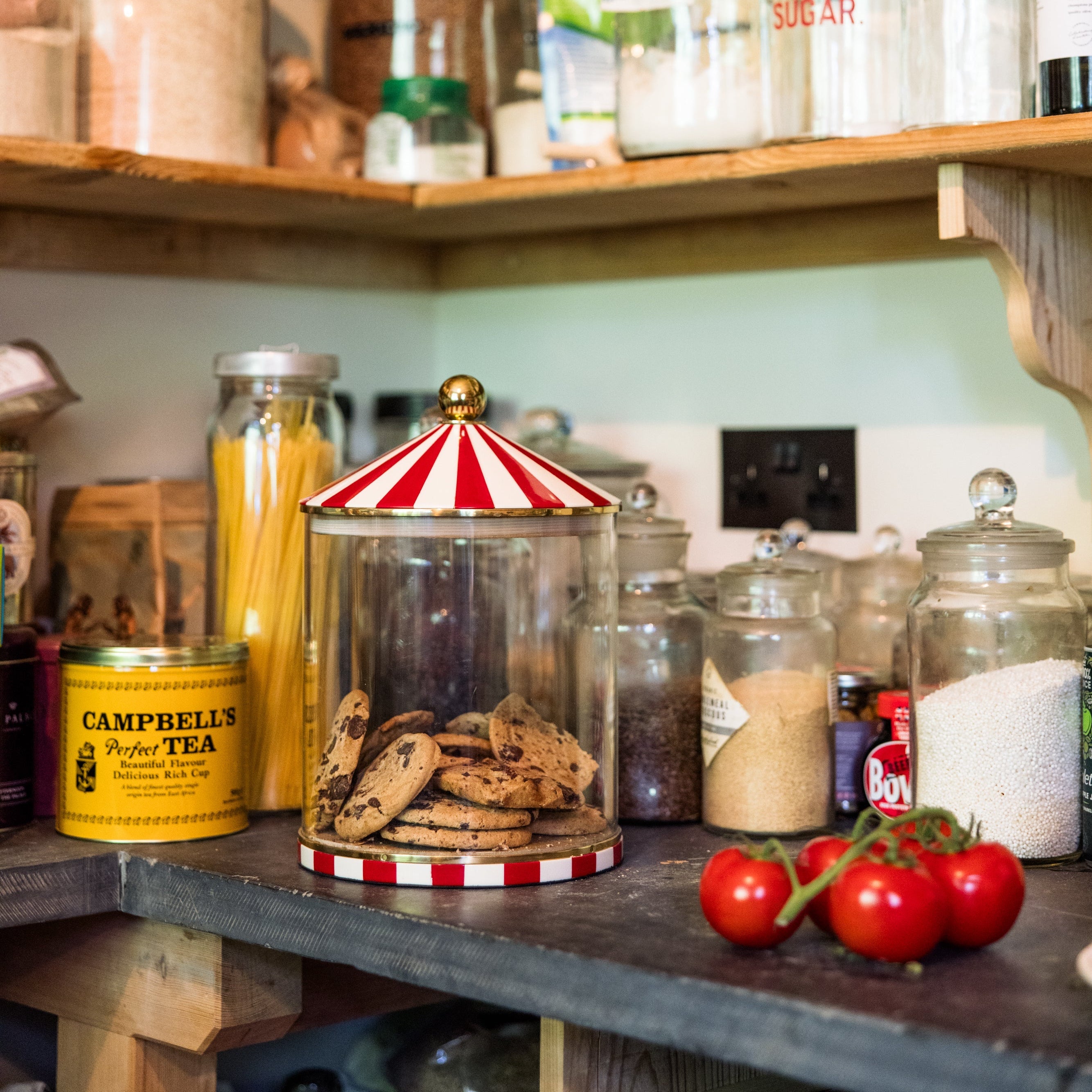 Circus Storage Jar | Red and White