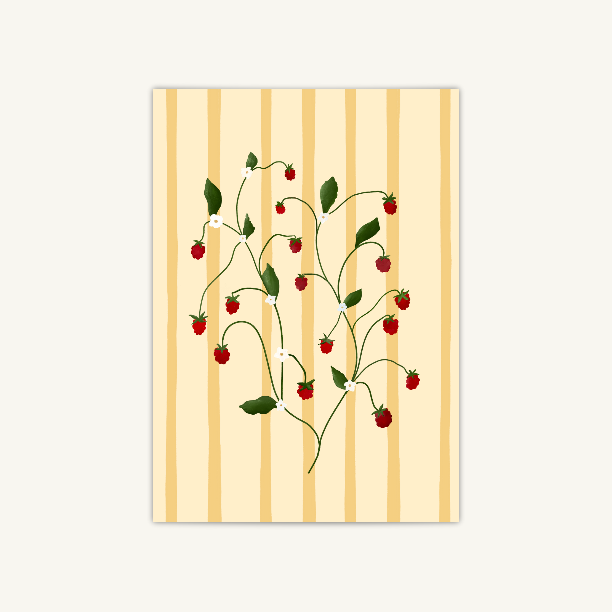 Raspberry Vine Art Print
