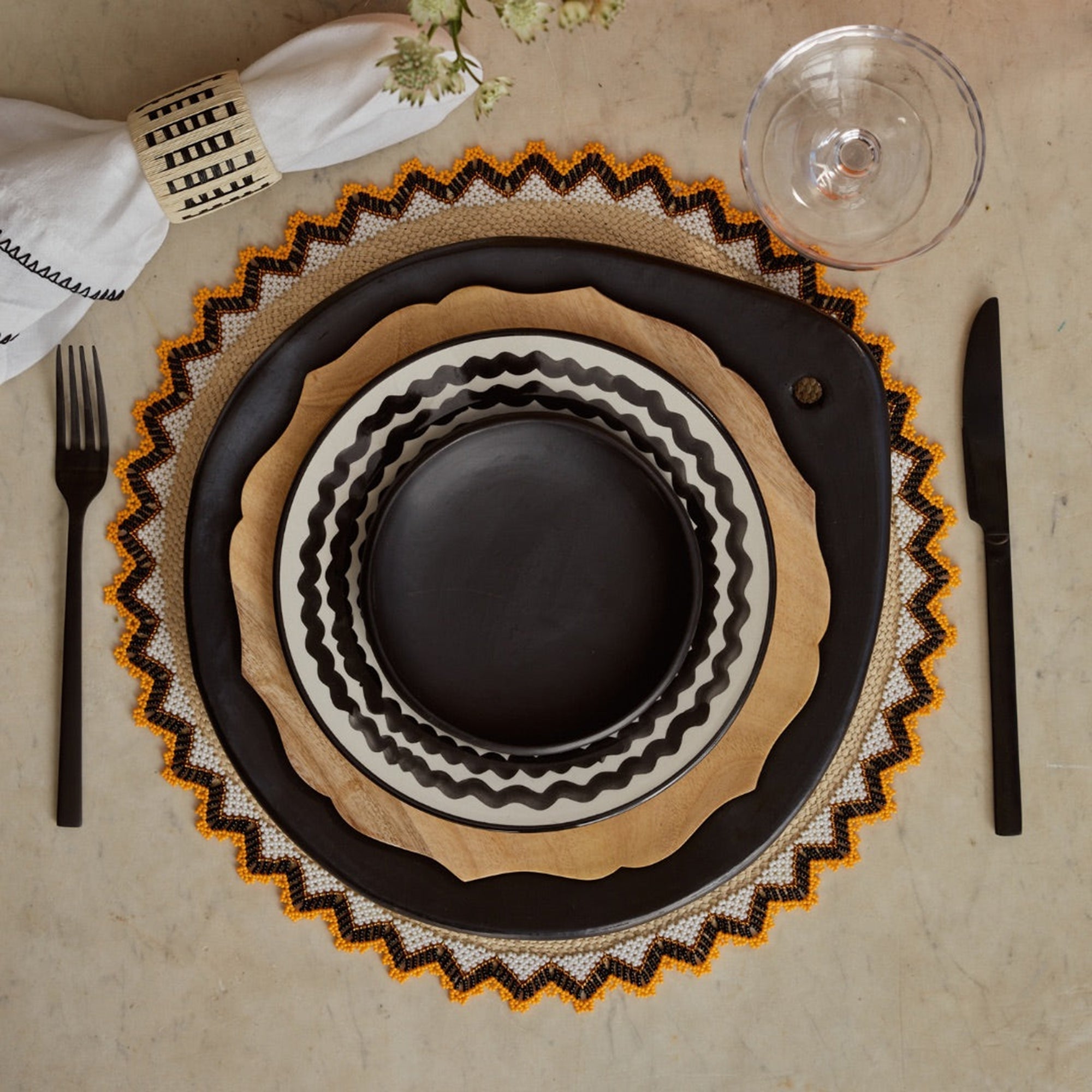 Alicia Placemats - Burnt Yellow