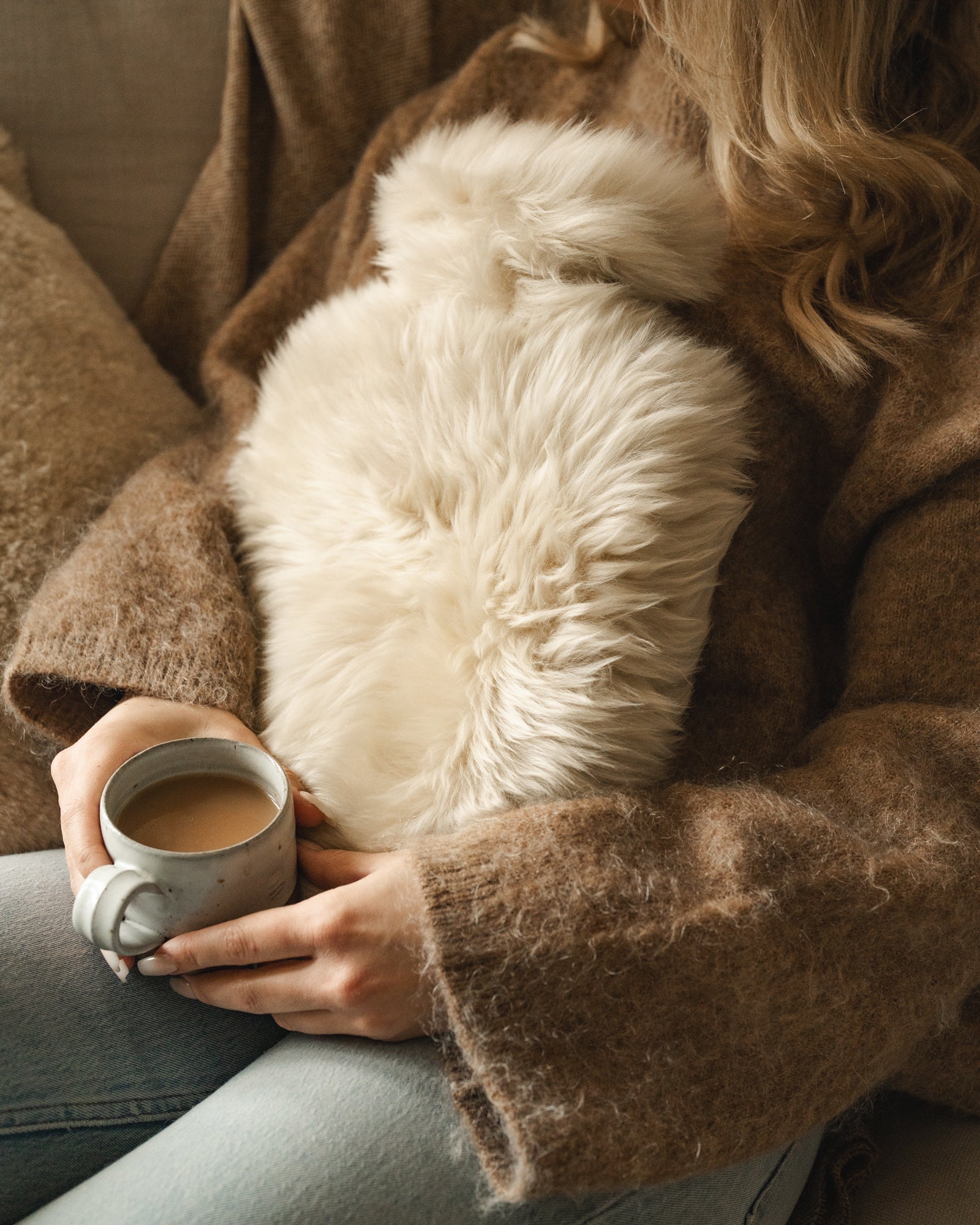 Sheepskin Hot Water Bottle | Cream