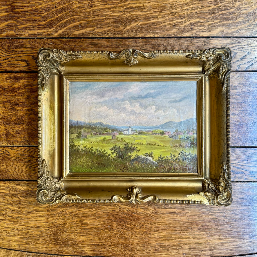 Landscape With Church Oil Painting