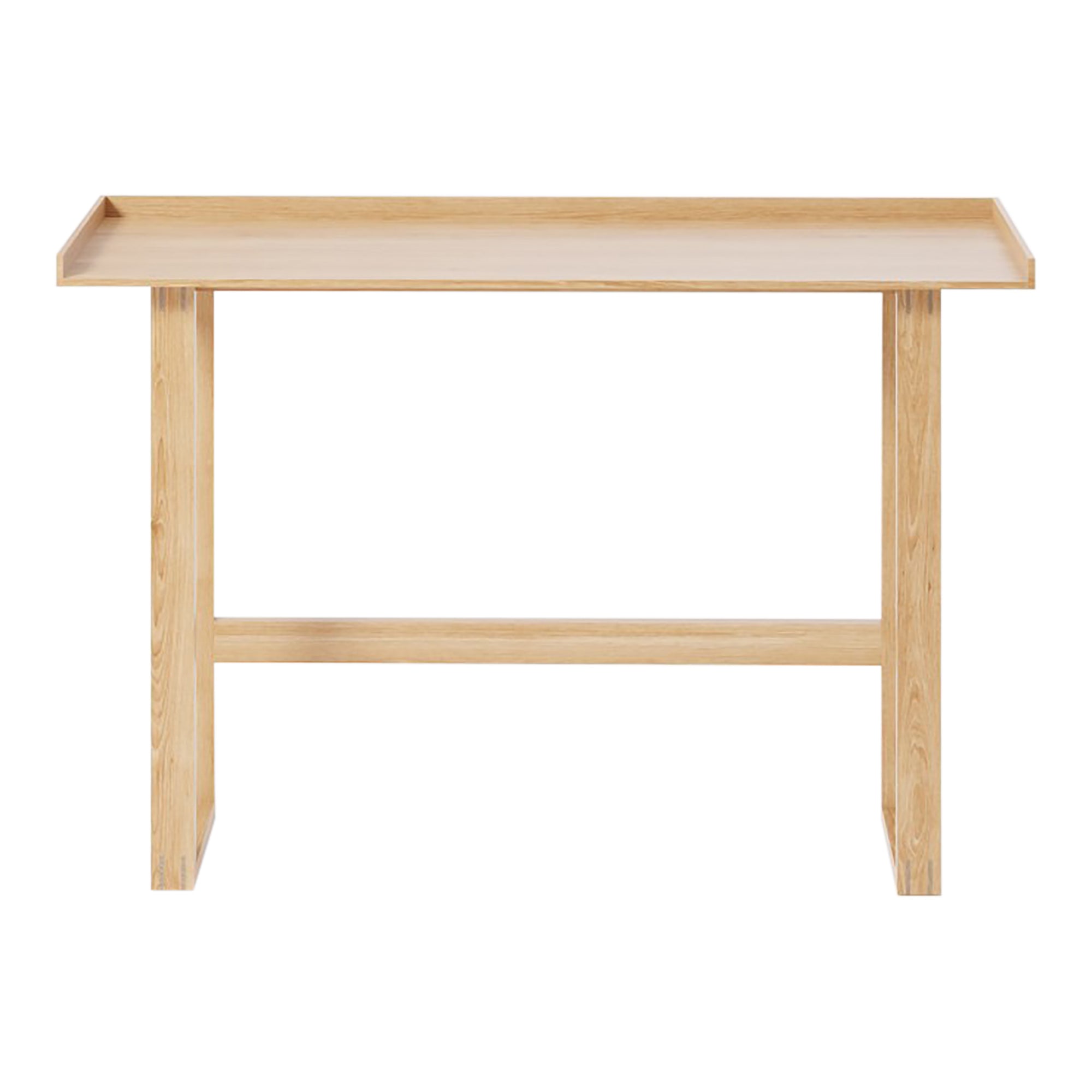 Slim Laptop Writing Table - Oak