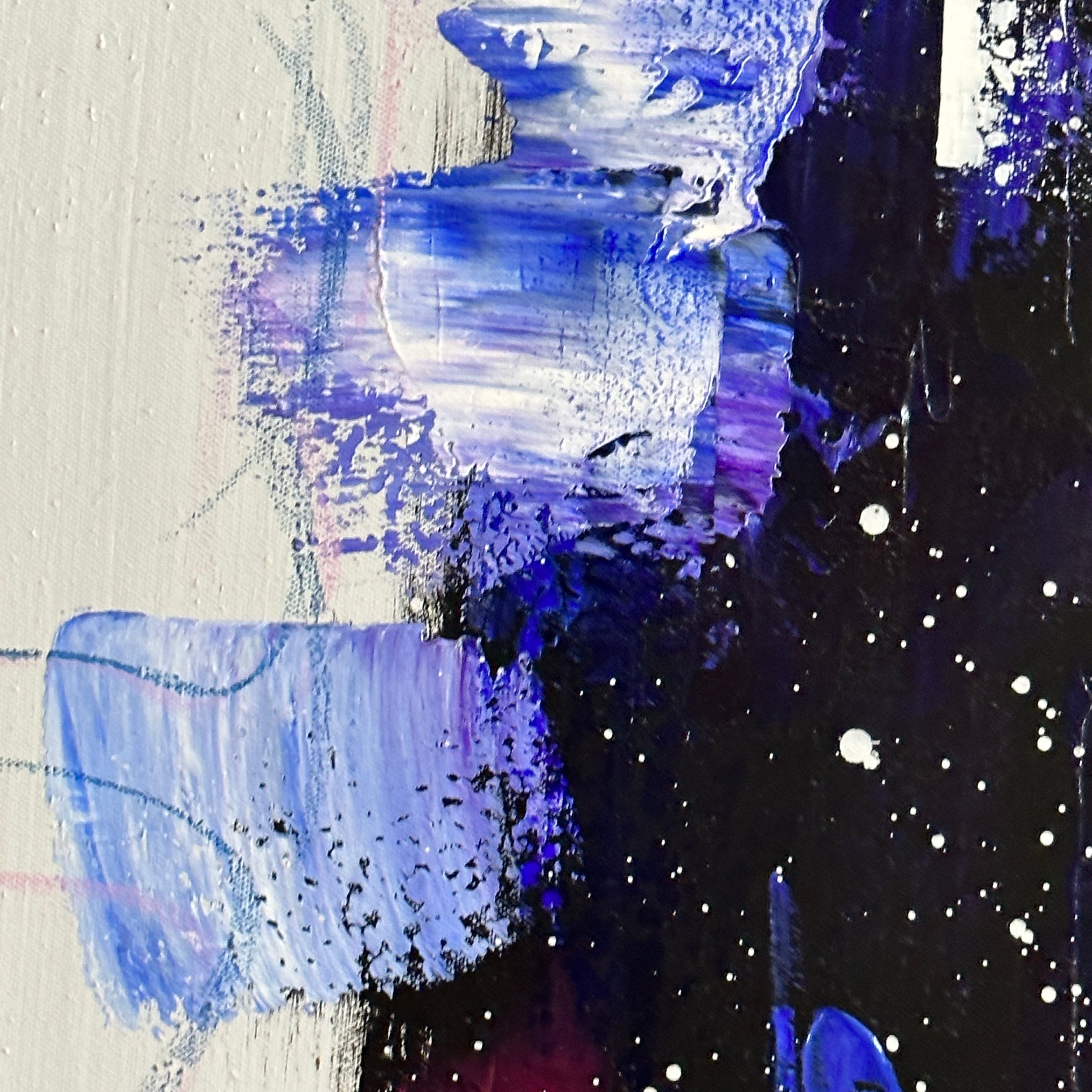Black and Blue Oil Painting