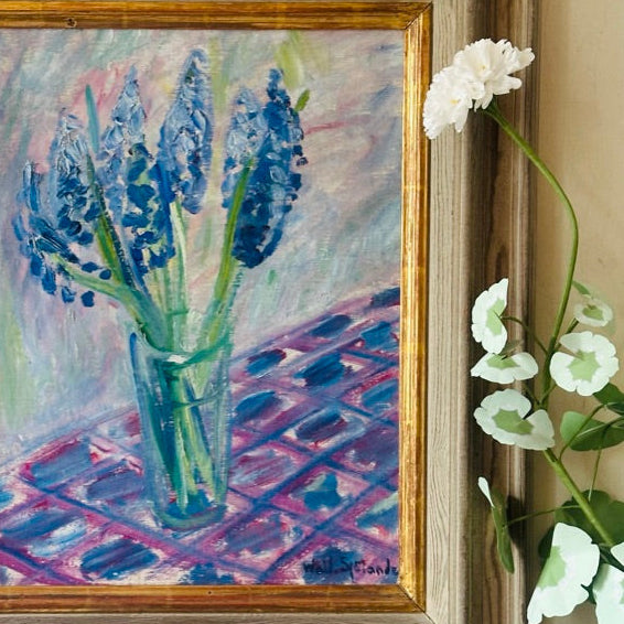 Blue Hyacinths Oil Painting