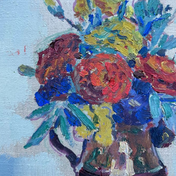 Jug of Flowers Oil Painting