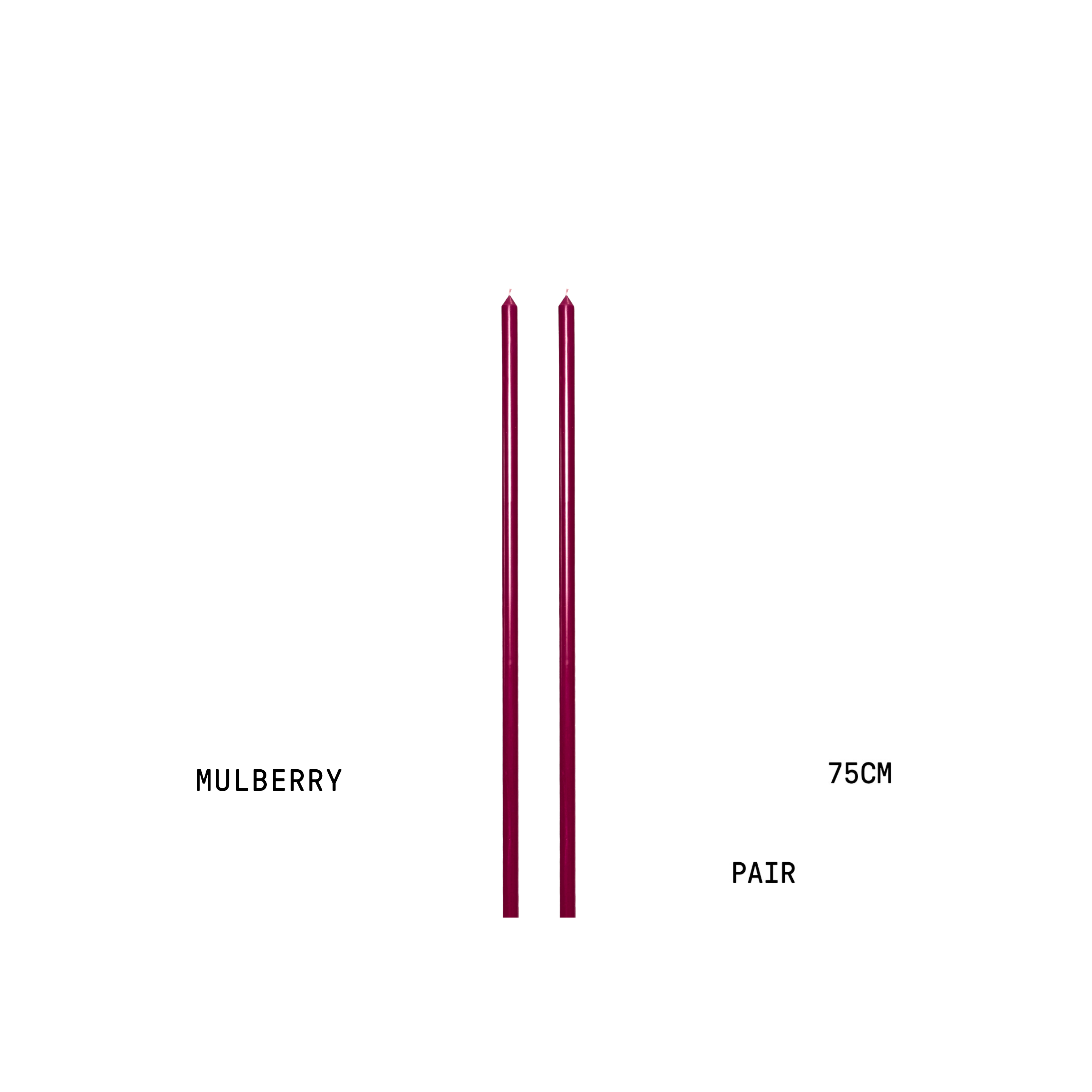 Mulberry Tapered Candle Pair