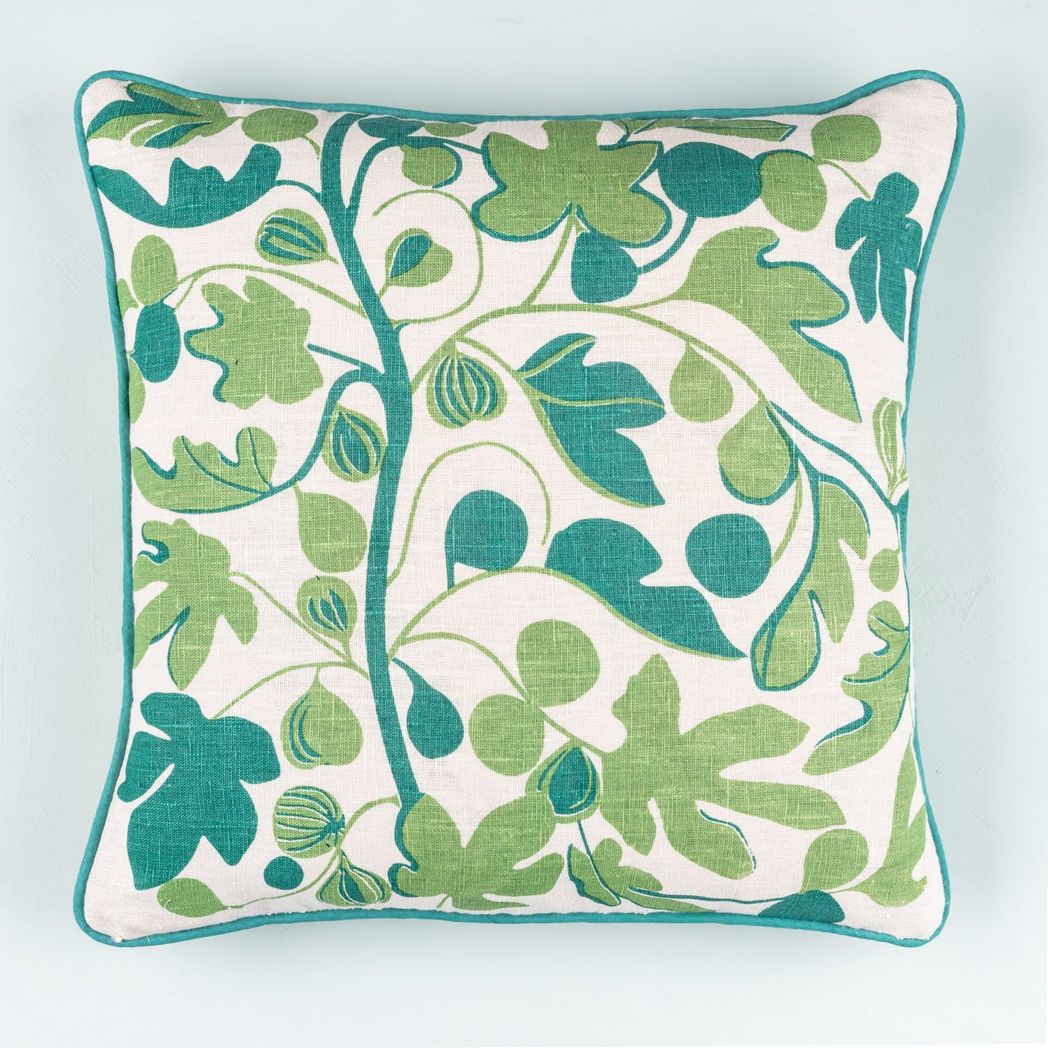 Figs Cushion (tones of green)
