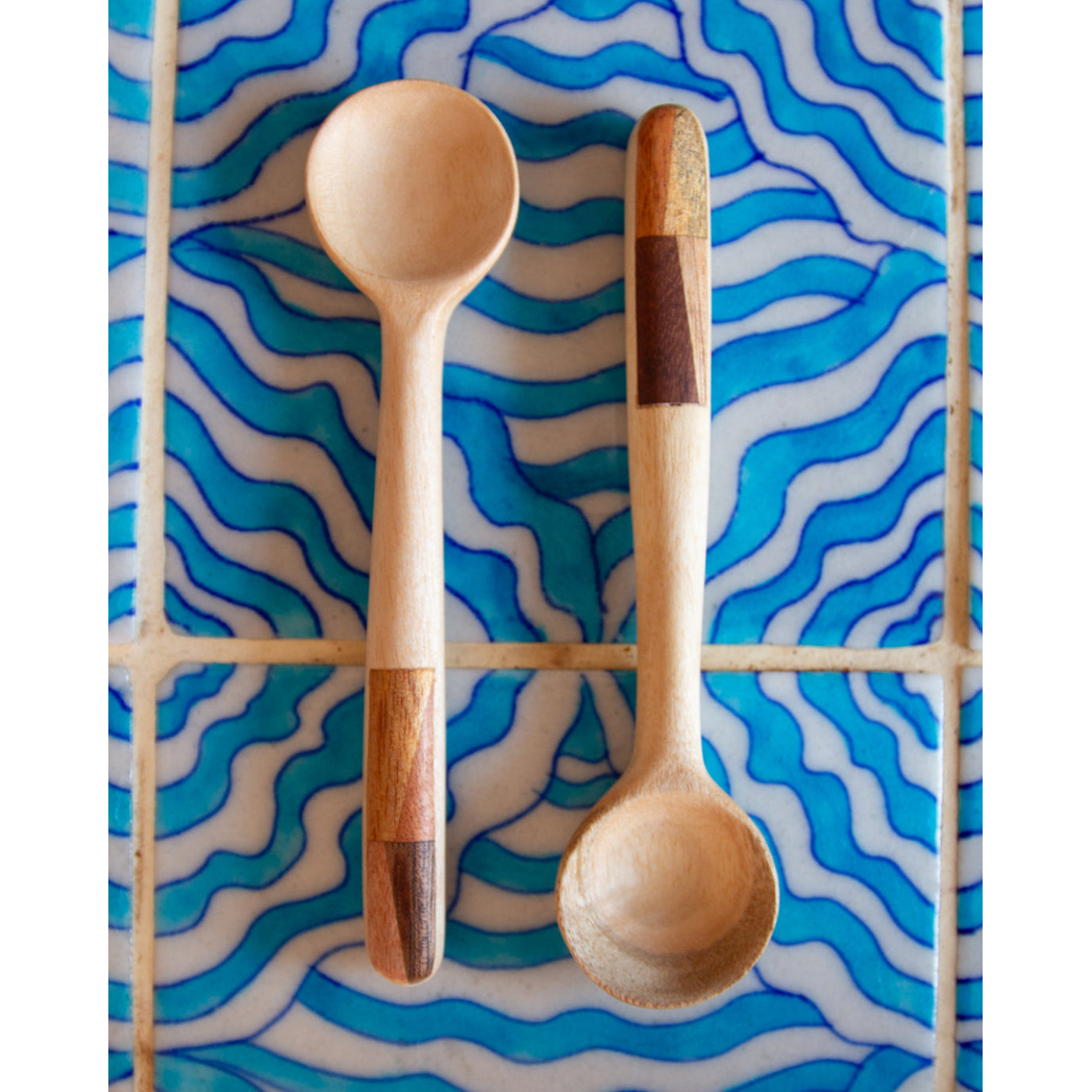 Indian Mosaic Wooden Sugar Spoon
