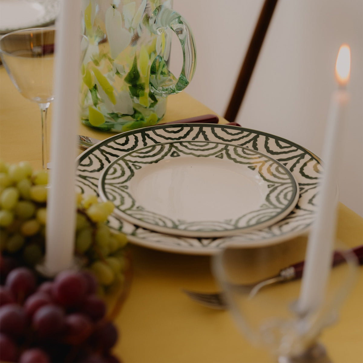 Green Tabla Dinner Plate | Singles & Set of 4
