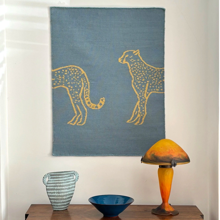 The Cheetah Silk Wall Hanging Silk Wall Hanging