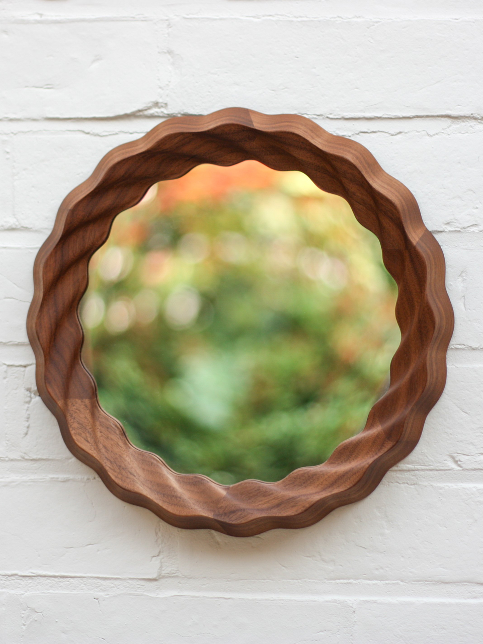 Kruller Porthole Mirror - Walnut