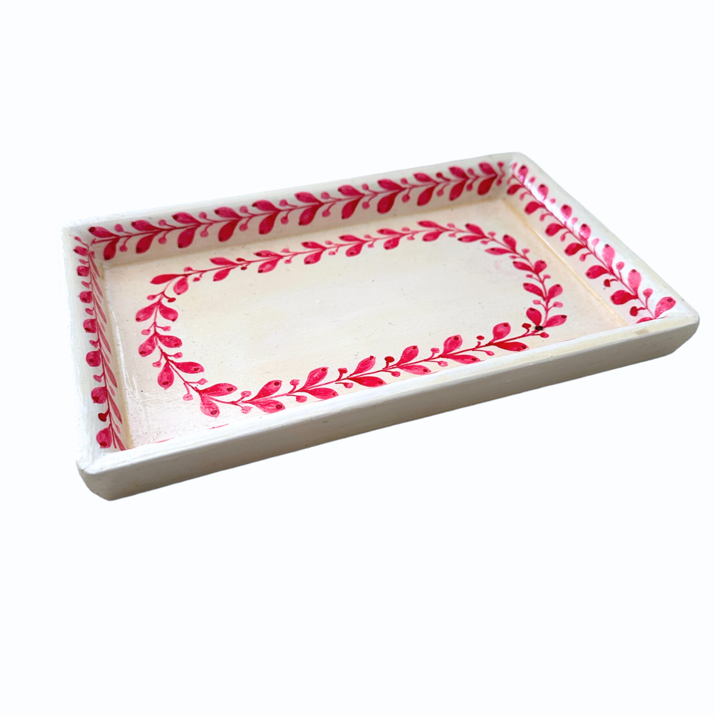 Pink Painted Tray