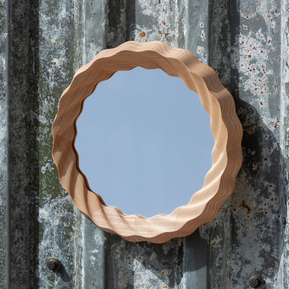 Kruller Porthole Mirror | Ash