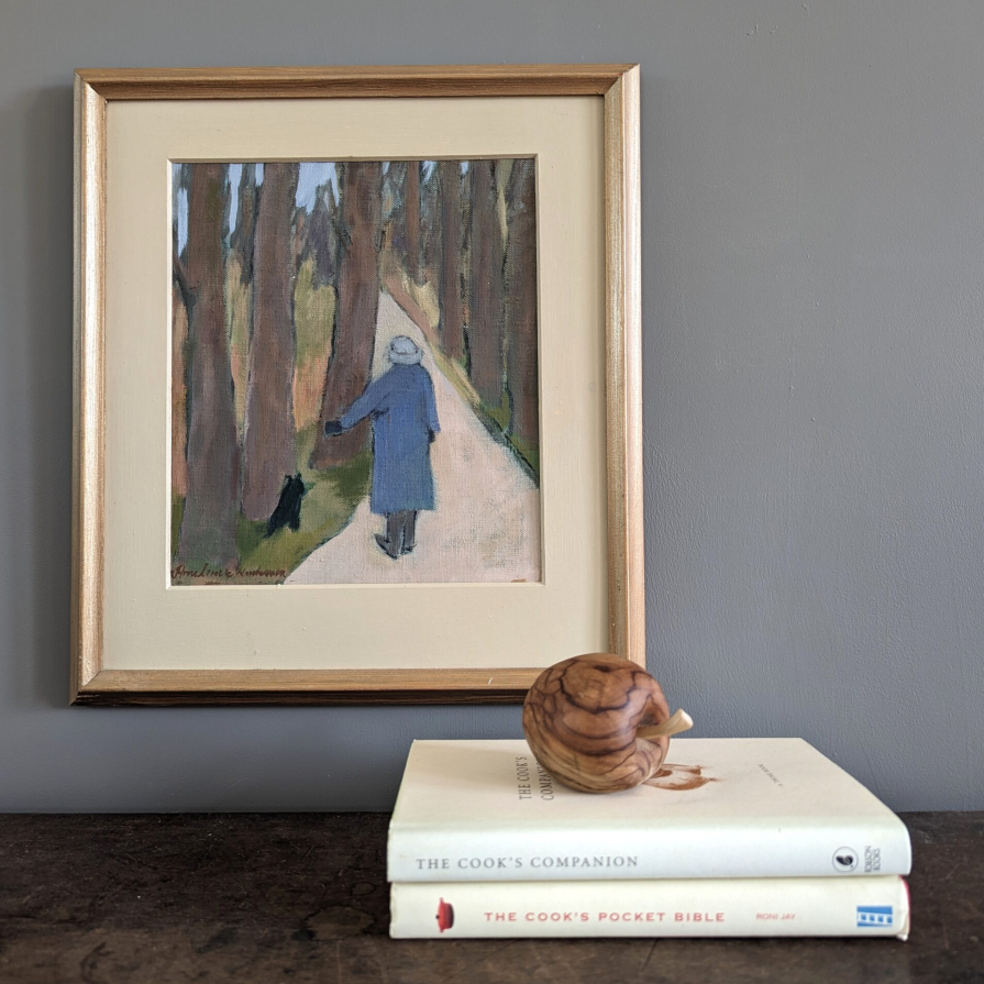 Olive Wood Apple Sculpture