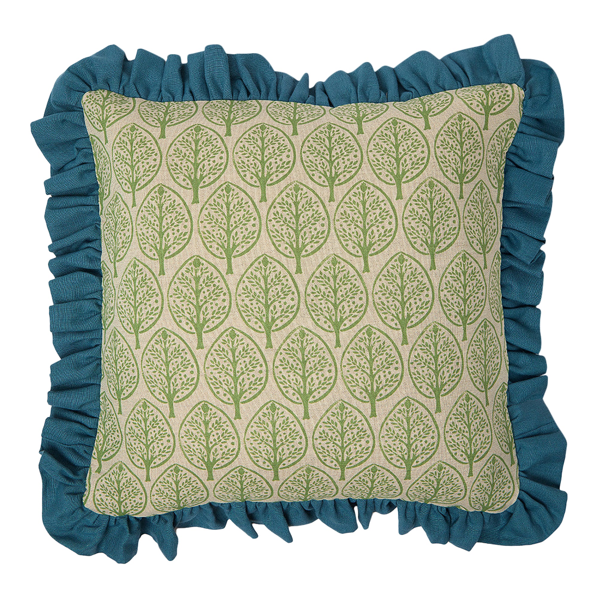 Frill Mini Burchetts Moss Isabella Denim Blue Cushion