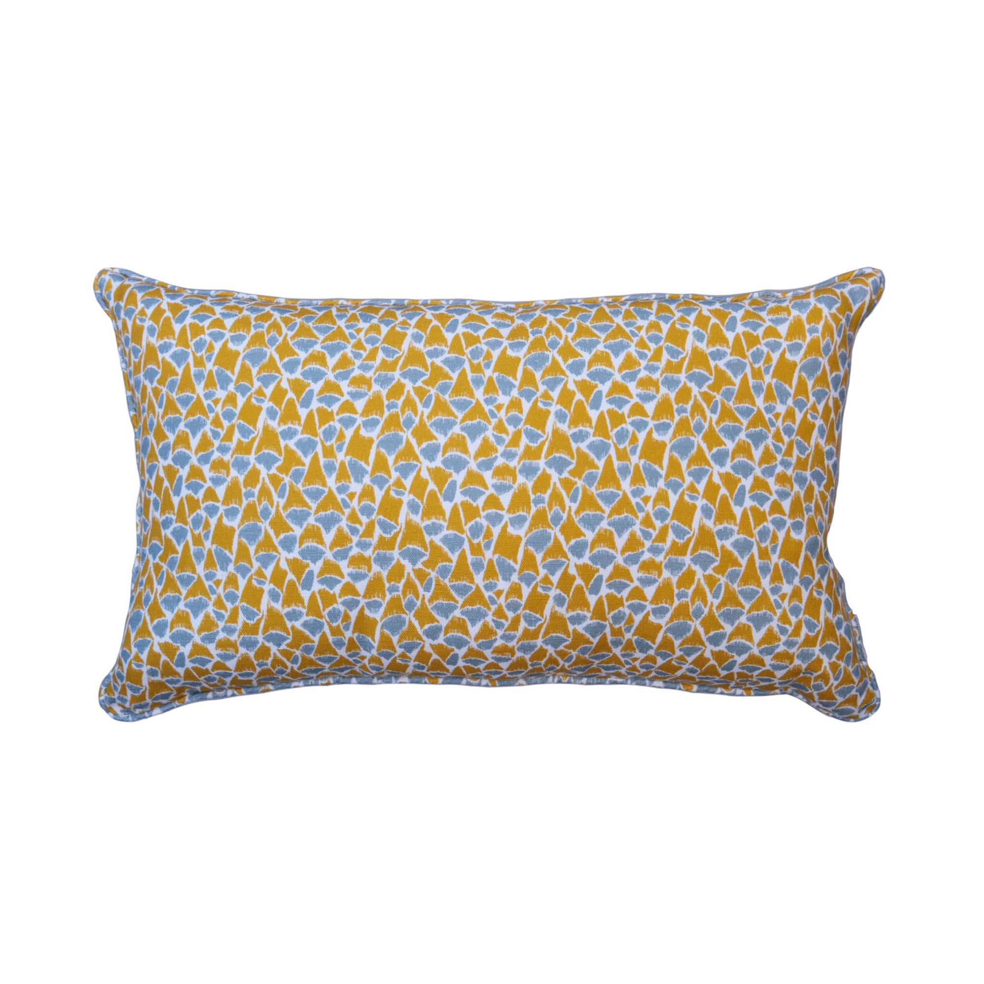 Foxglove Lumbar Cushion | Yellow & Grey