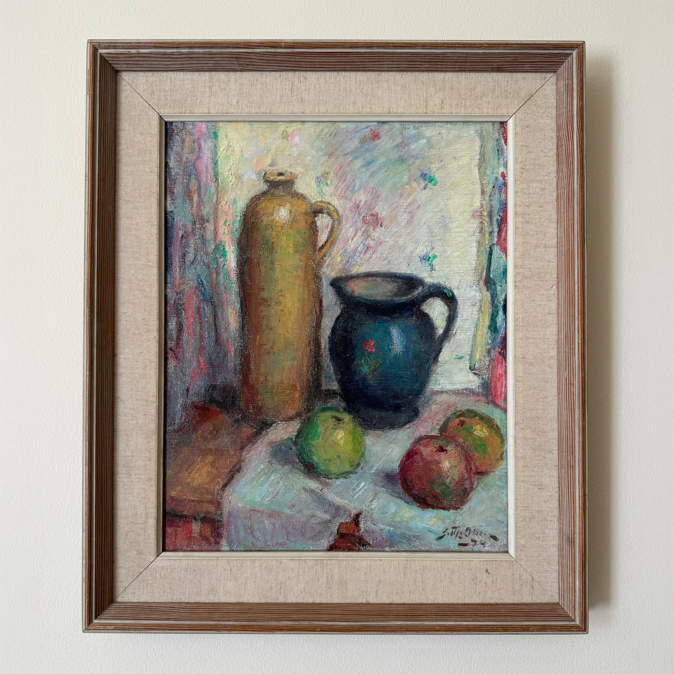 Apples & Jugs Oil Painting