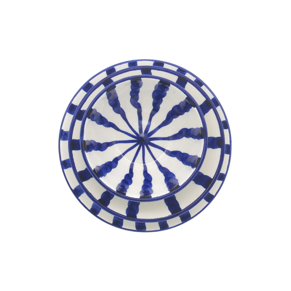 Wave Dinner Set - Azure - 3 Piece
