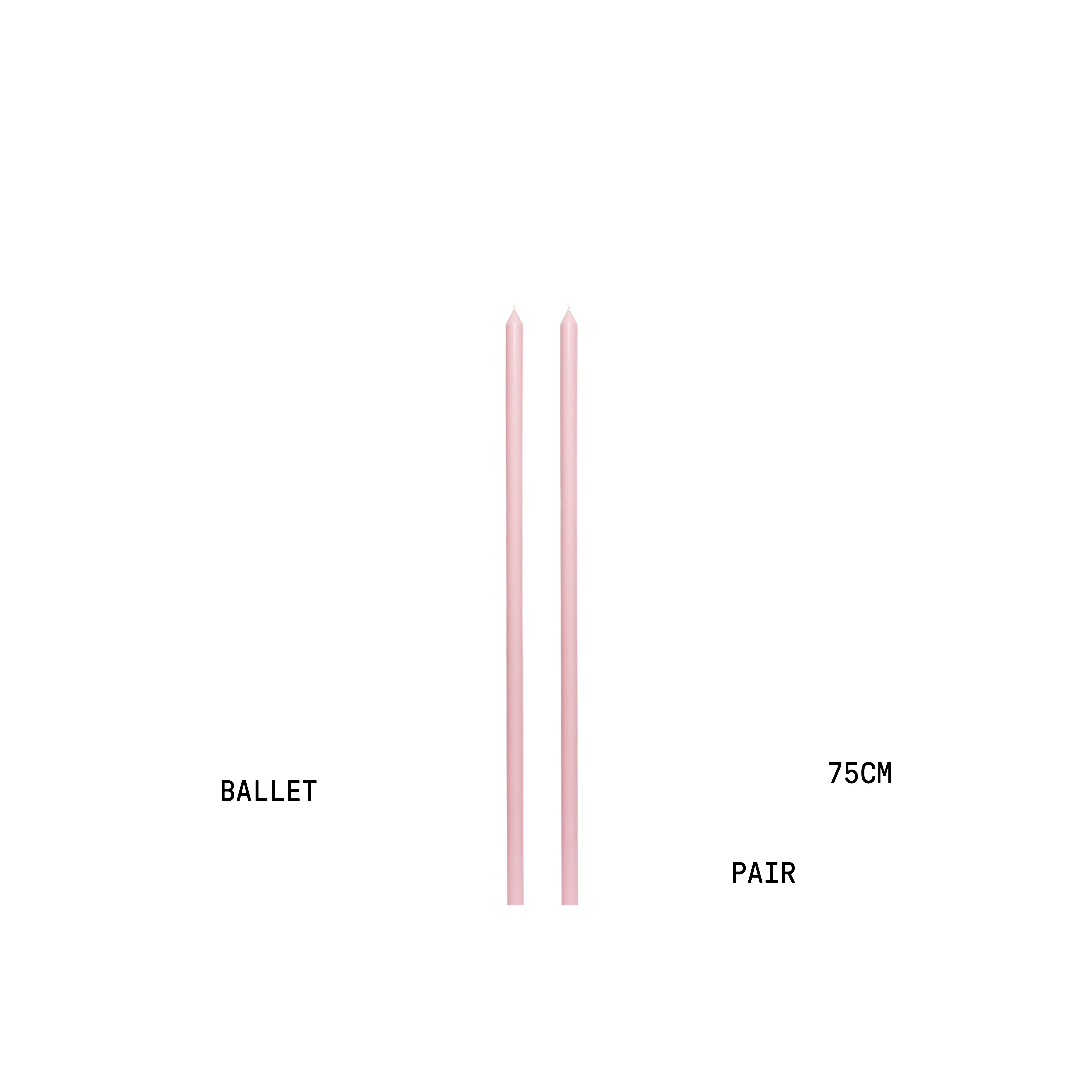 Ballet Tapered Candle Pair