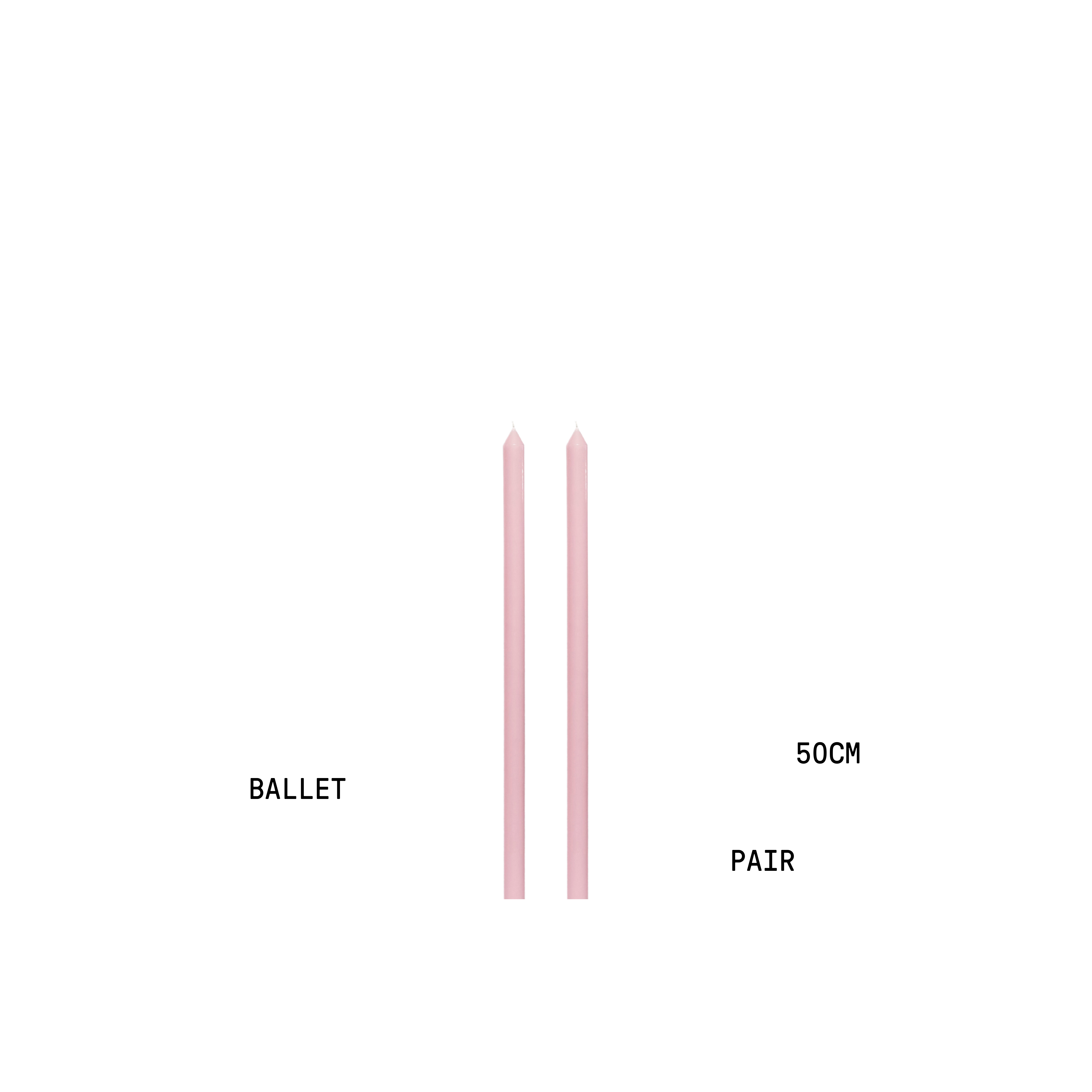Ballet Tapered Candle Pair