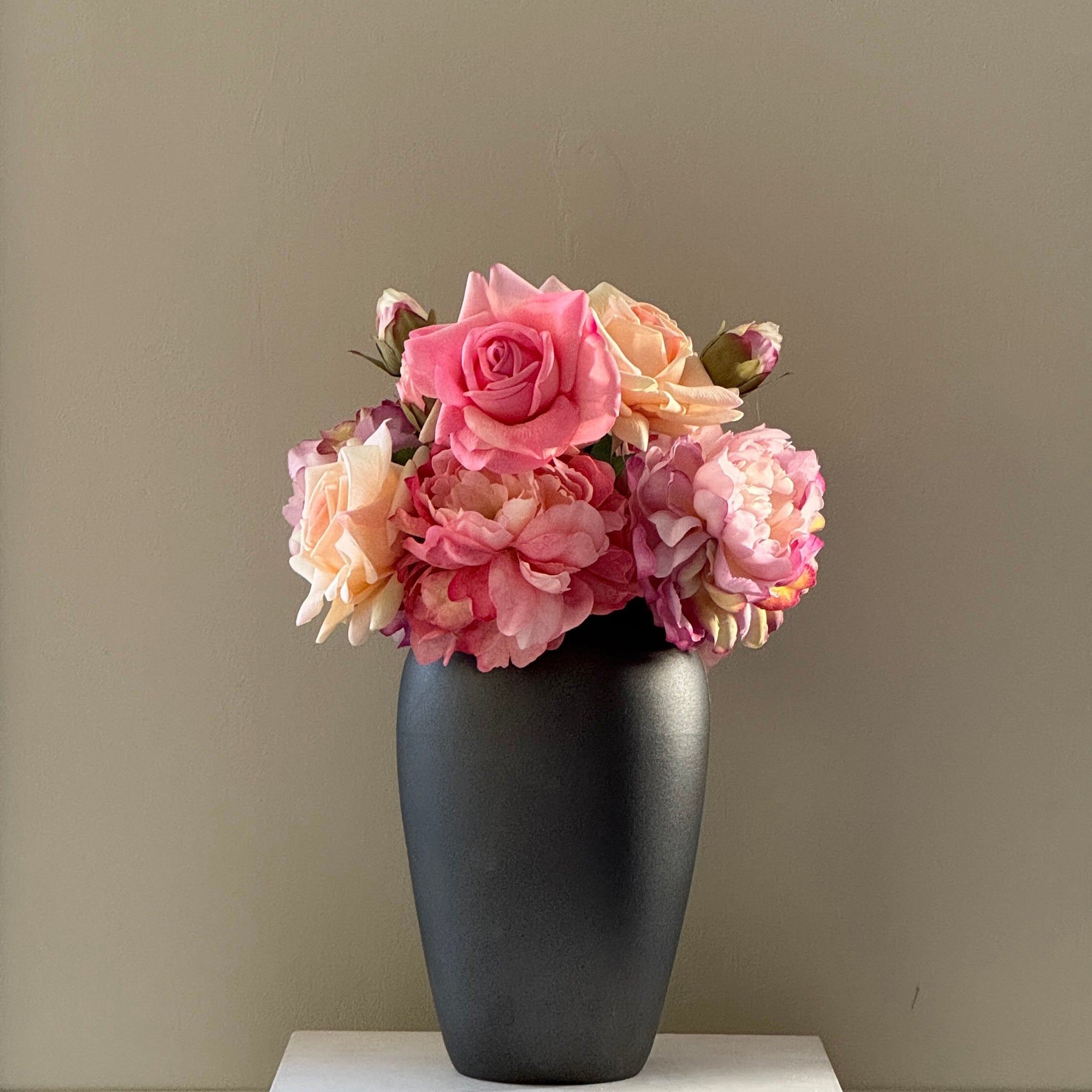 The Allegra | Faux Flower Arrangement | Soft Pinks & Purples