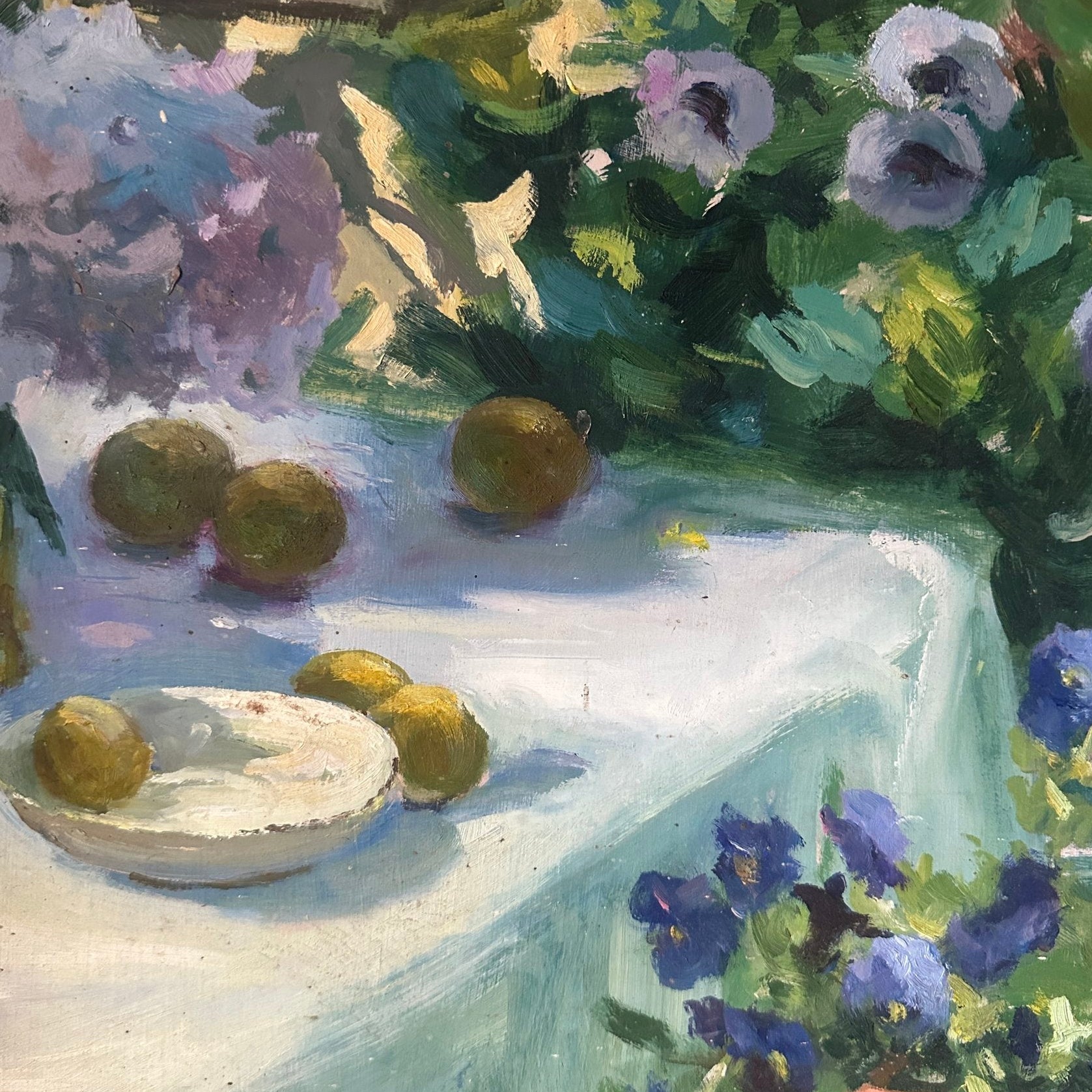 Summer Table Oil Painting