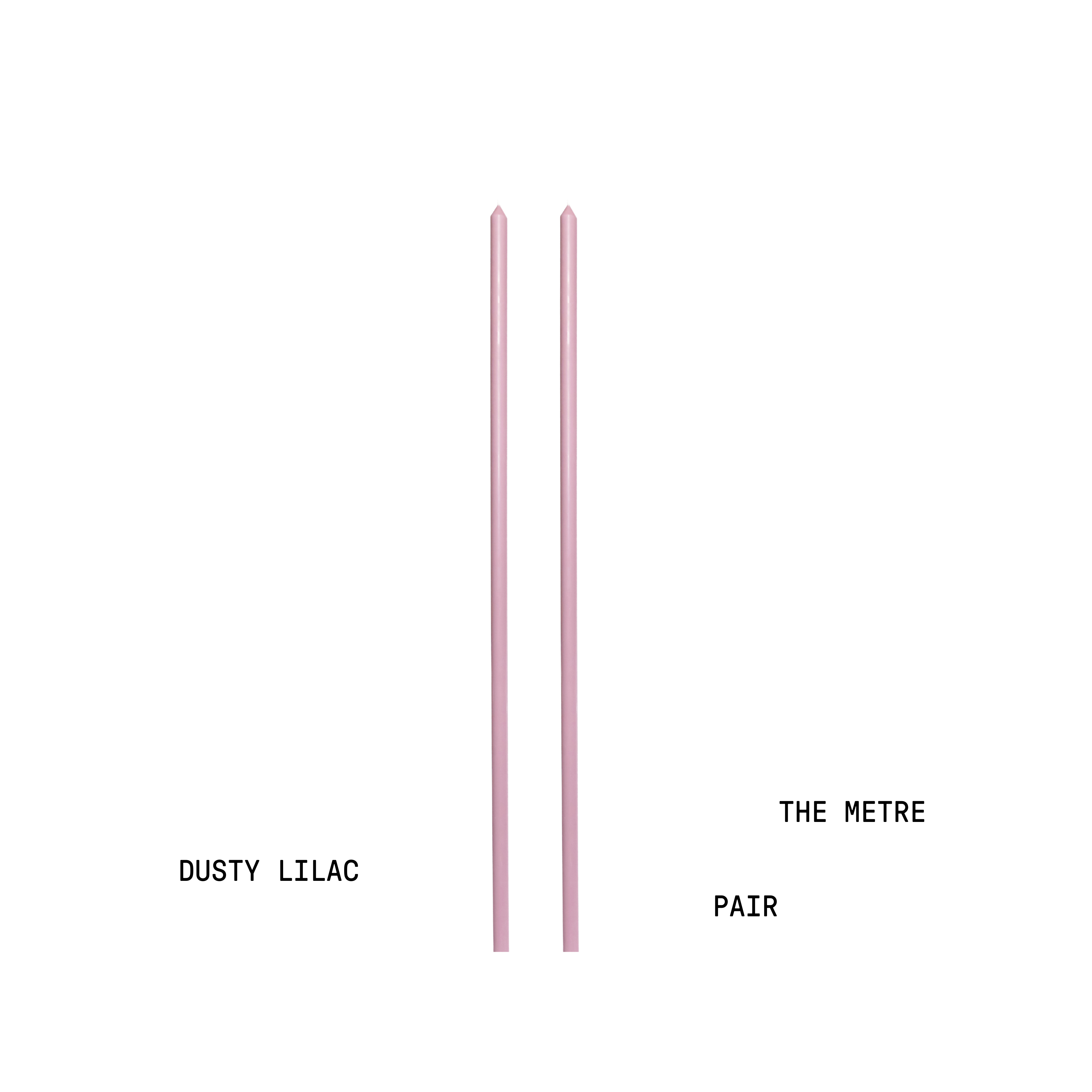 Dusty Lilac Tapered Candle Pair