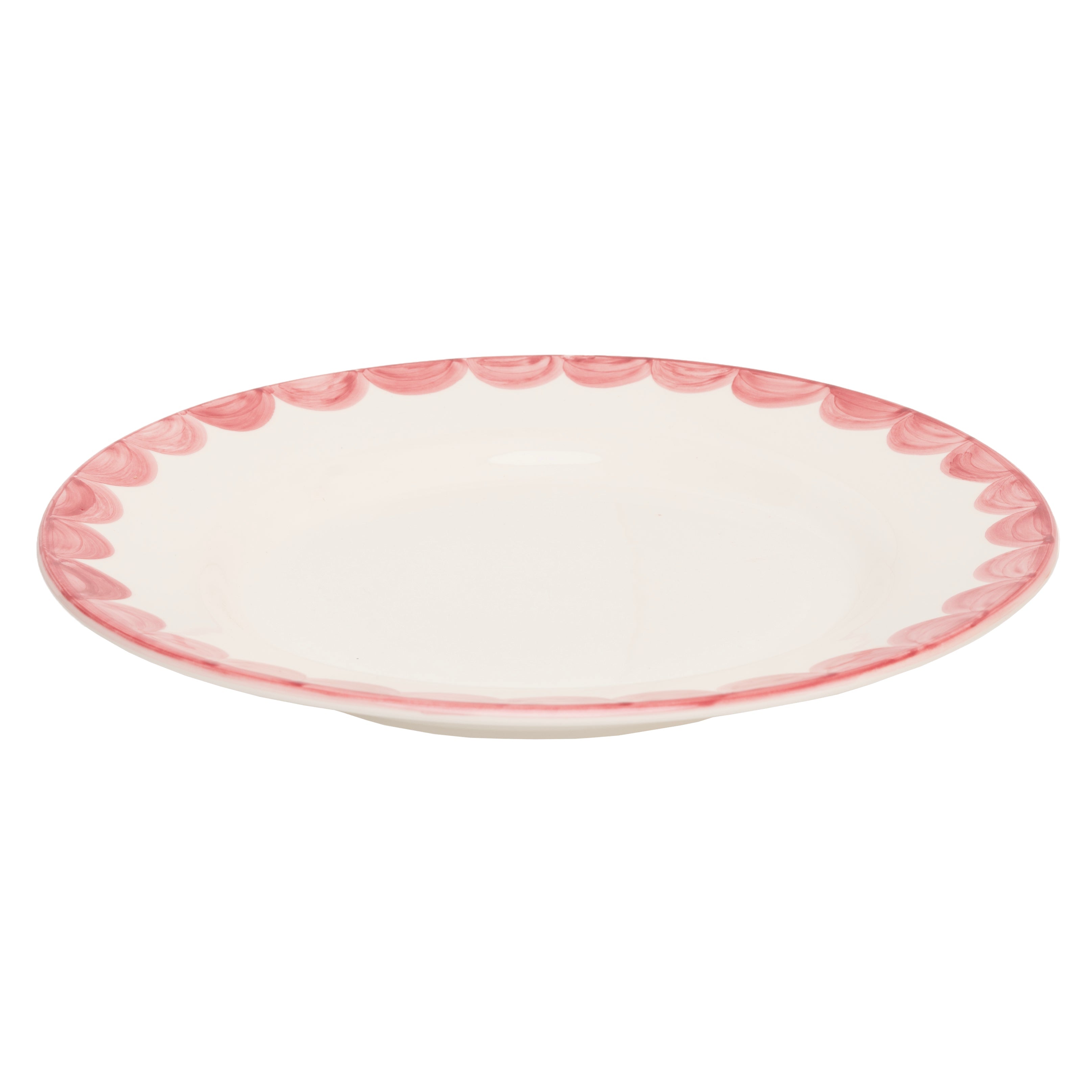 Pink Scallop Dinner Plate