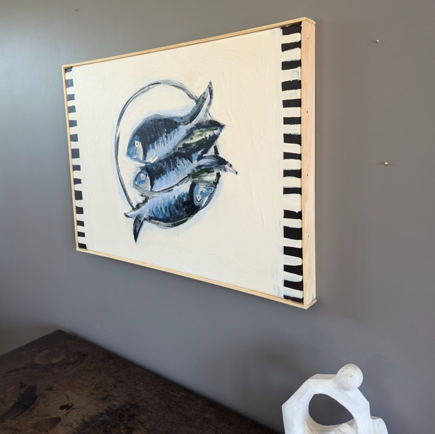 Fish on a Plate Painting