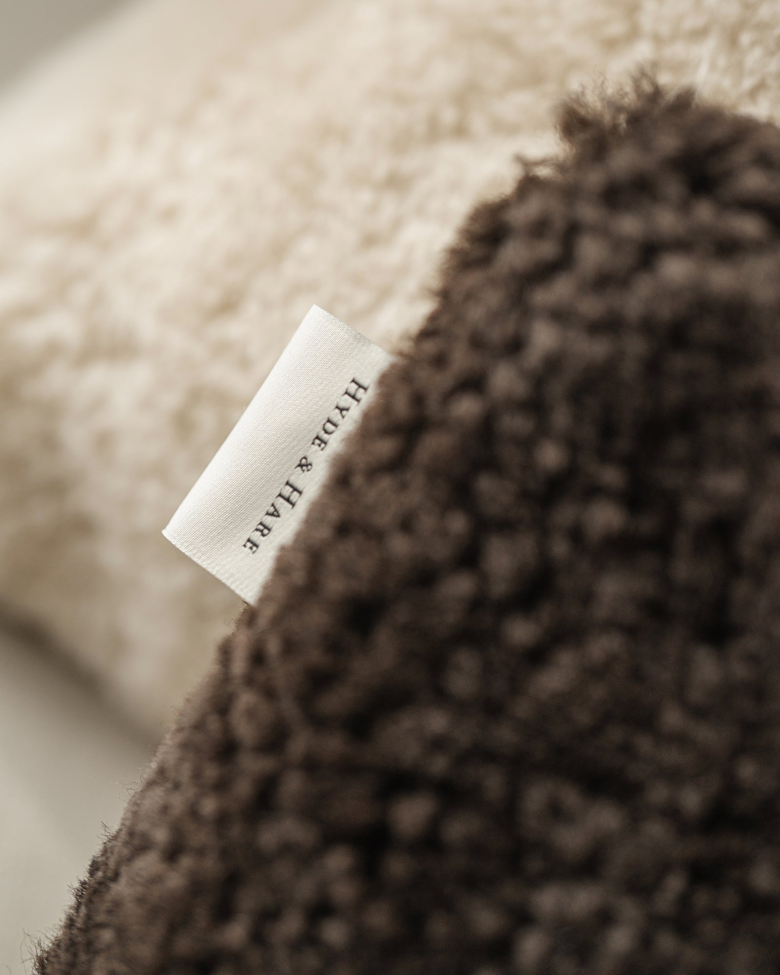 Shearling Hot Water Bottle - Espresso