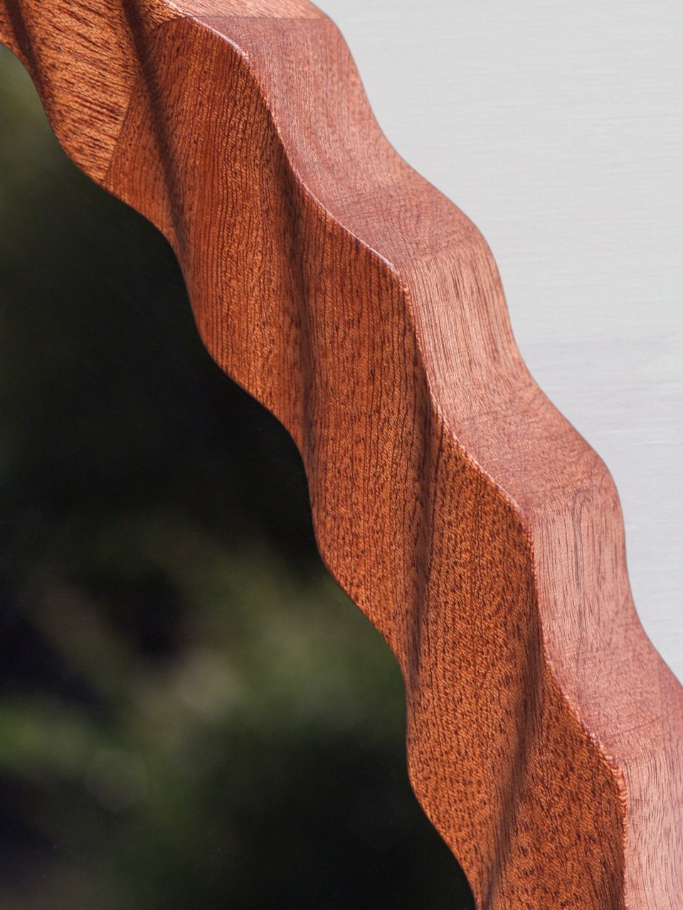 Kruller Porthole Mirror - Sapele