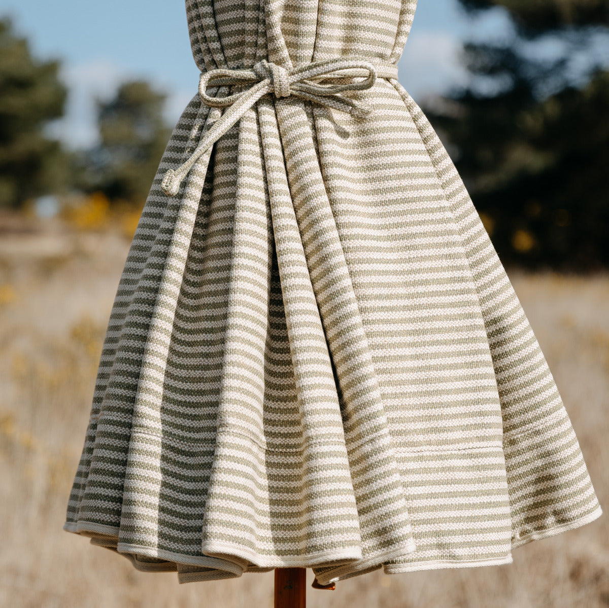 Ticking stripe parasol