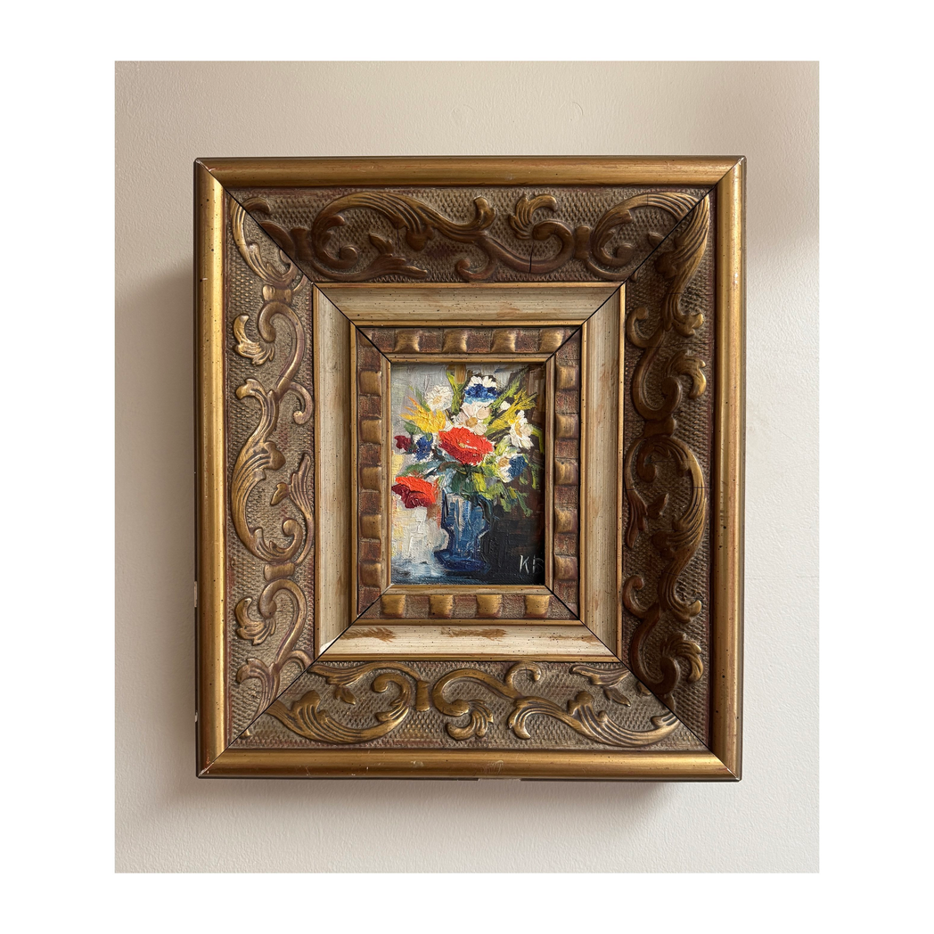 Colourful Flowers Oil Painting