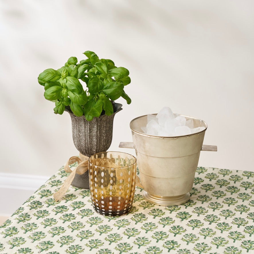 Beaded Edge Silver Plated Ice Bucket