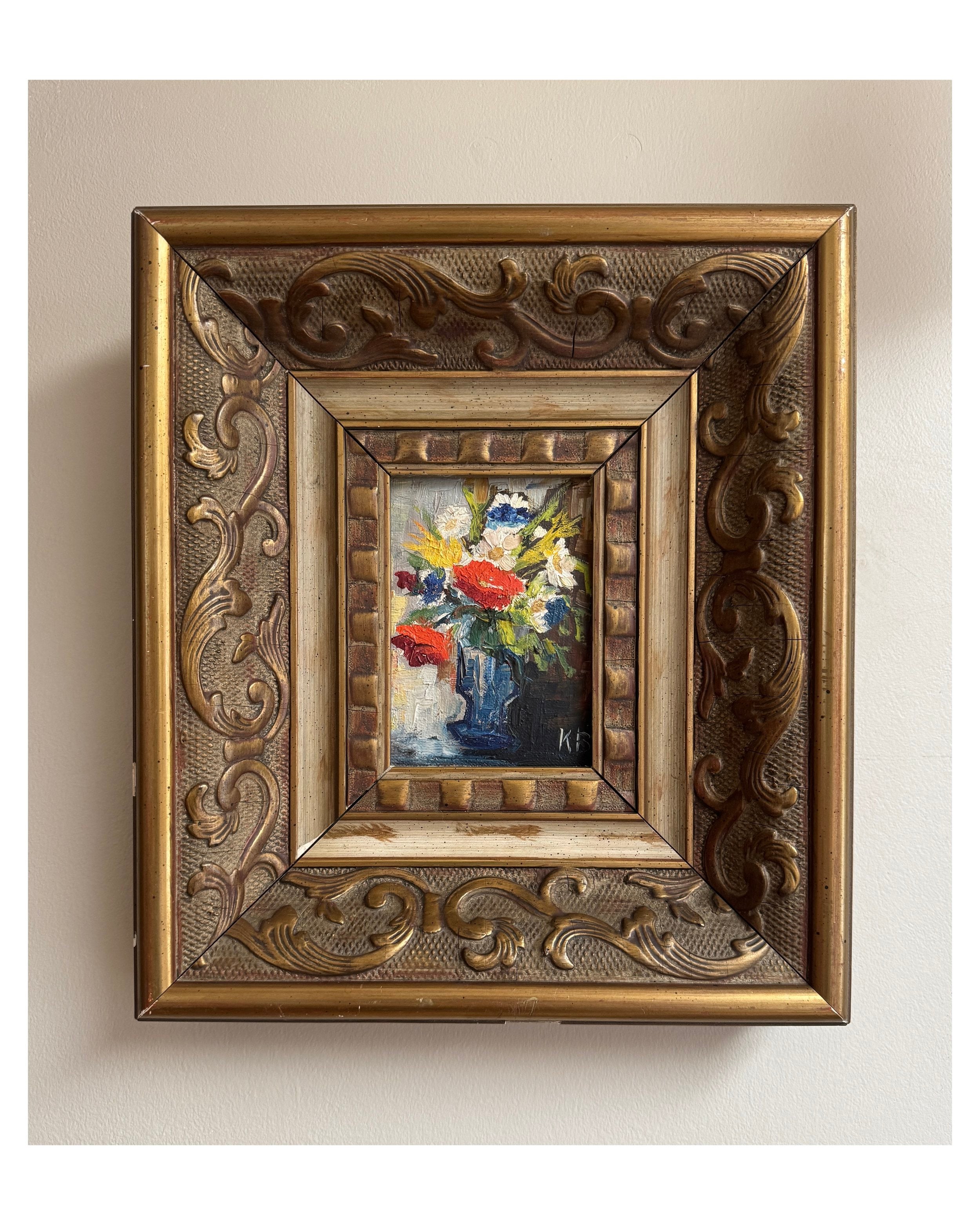 Colourful Flowers Oil Painting