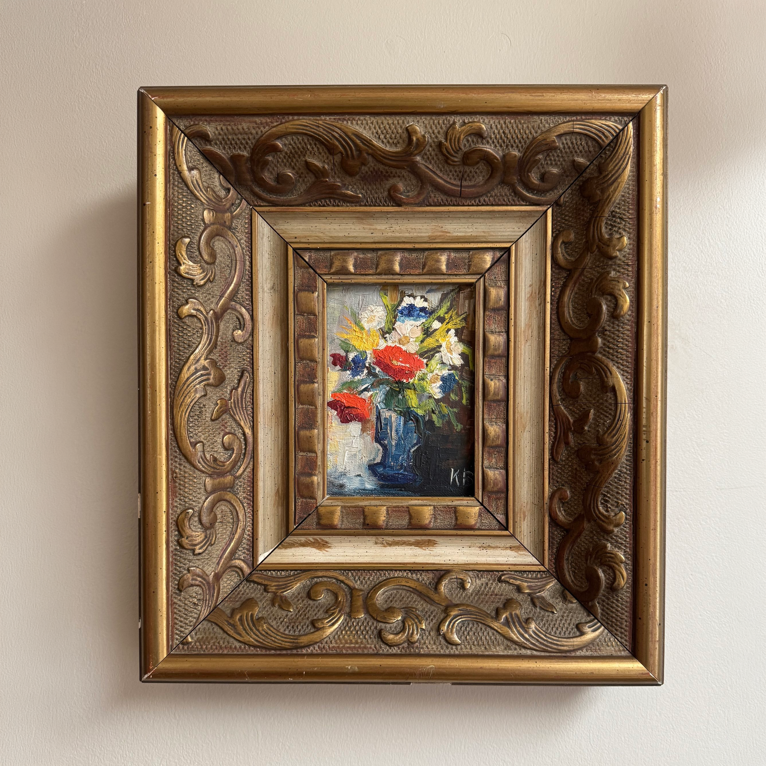 Colourful Flowers Oil Painting