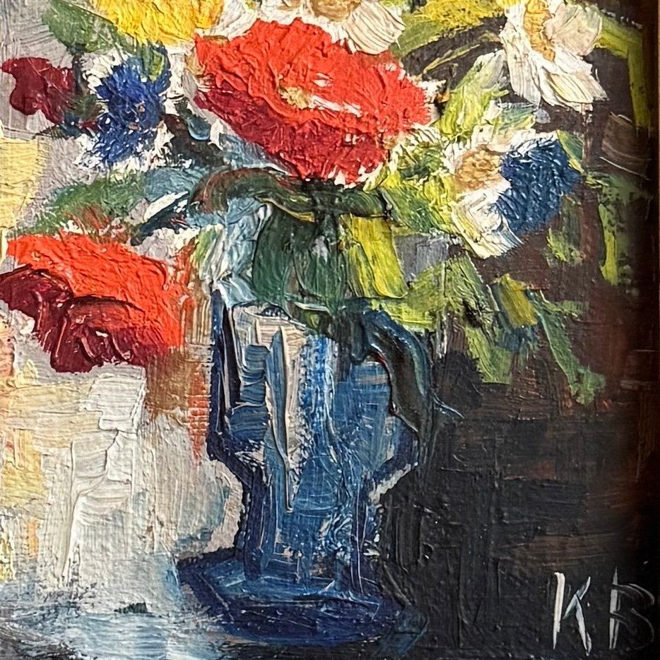 Colourful Flowers Oil Painting