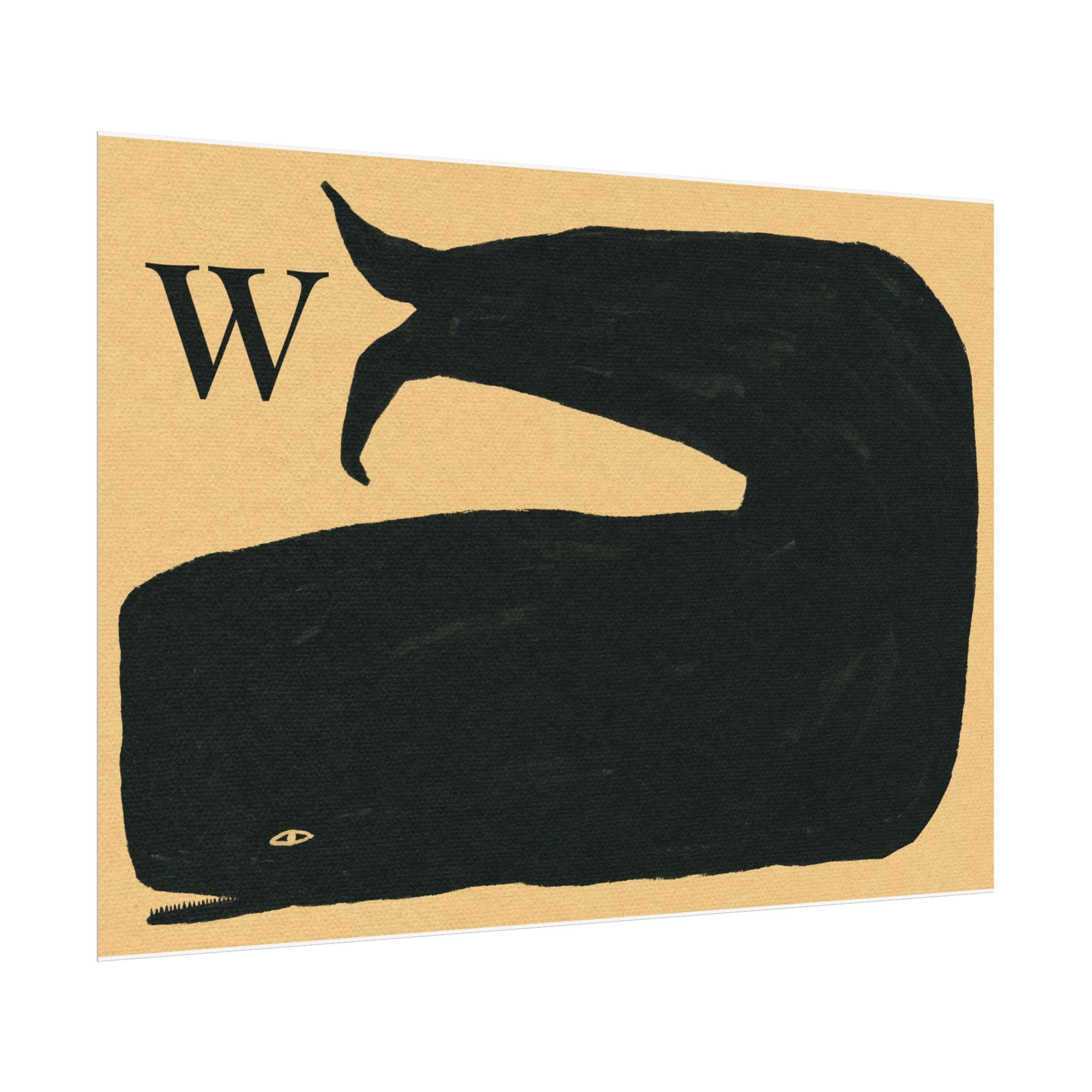 W for Whale Print