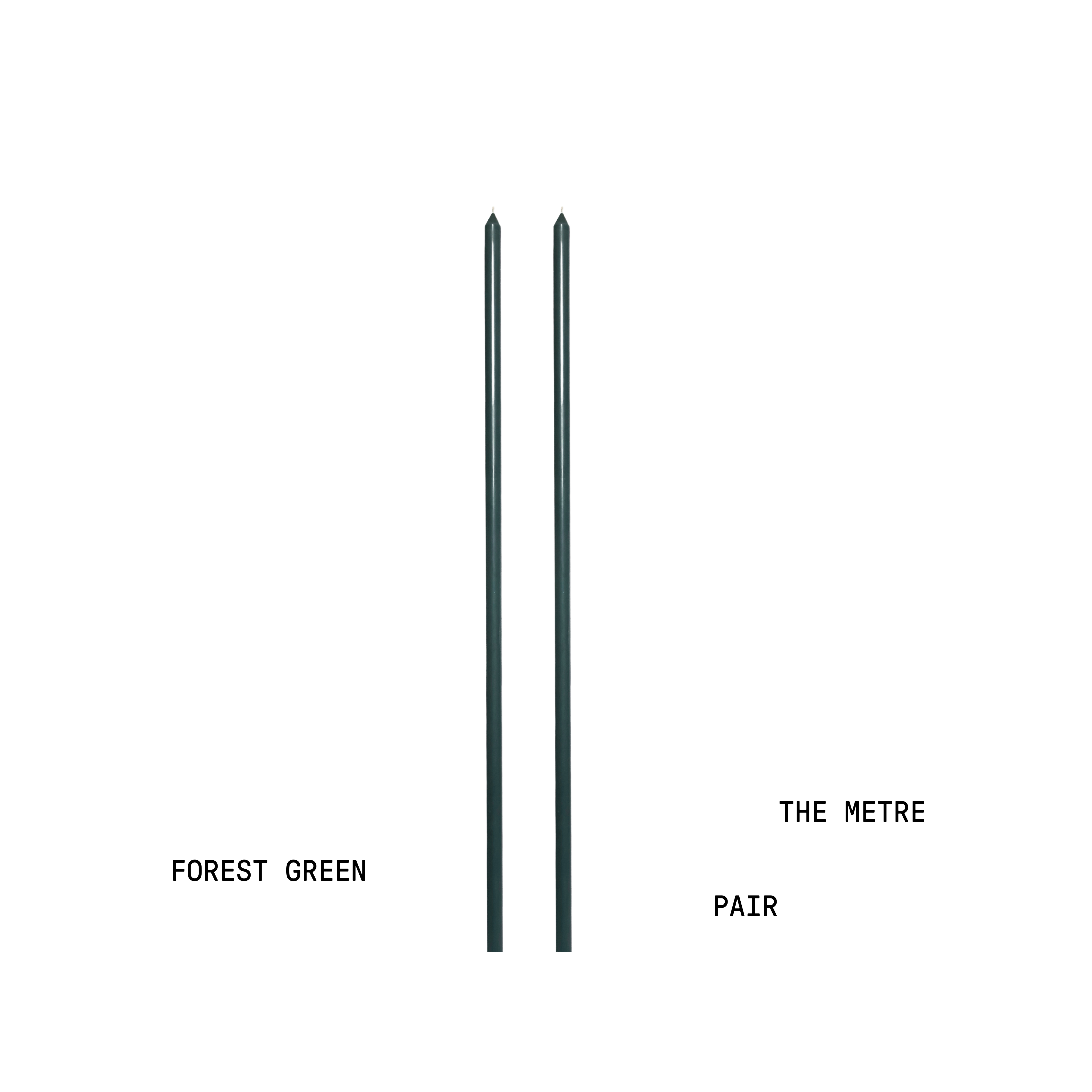 Forest Green Tapered Candle Pair