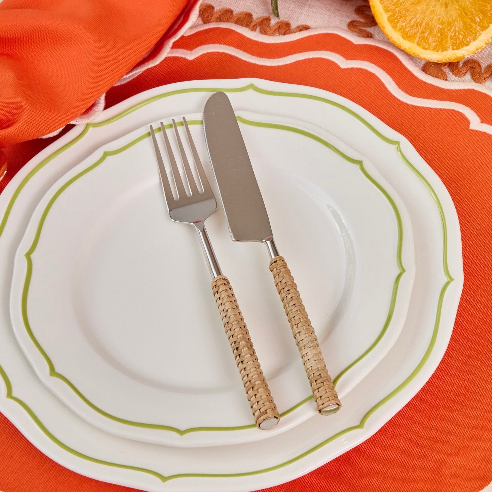 Romi Thin Rattan Cutlery Set | 5-Piece