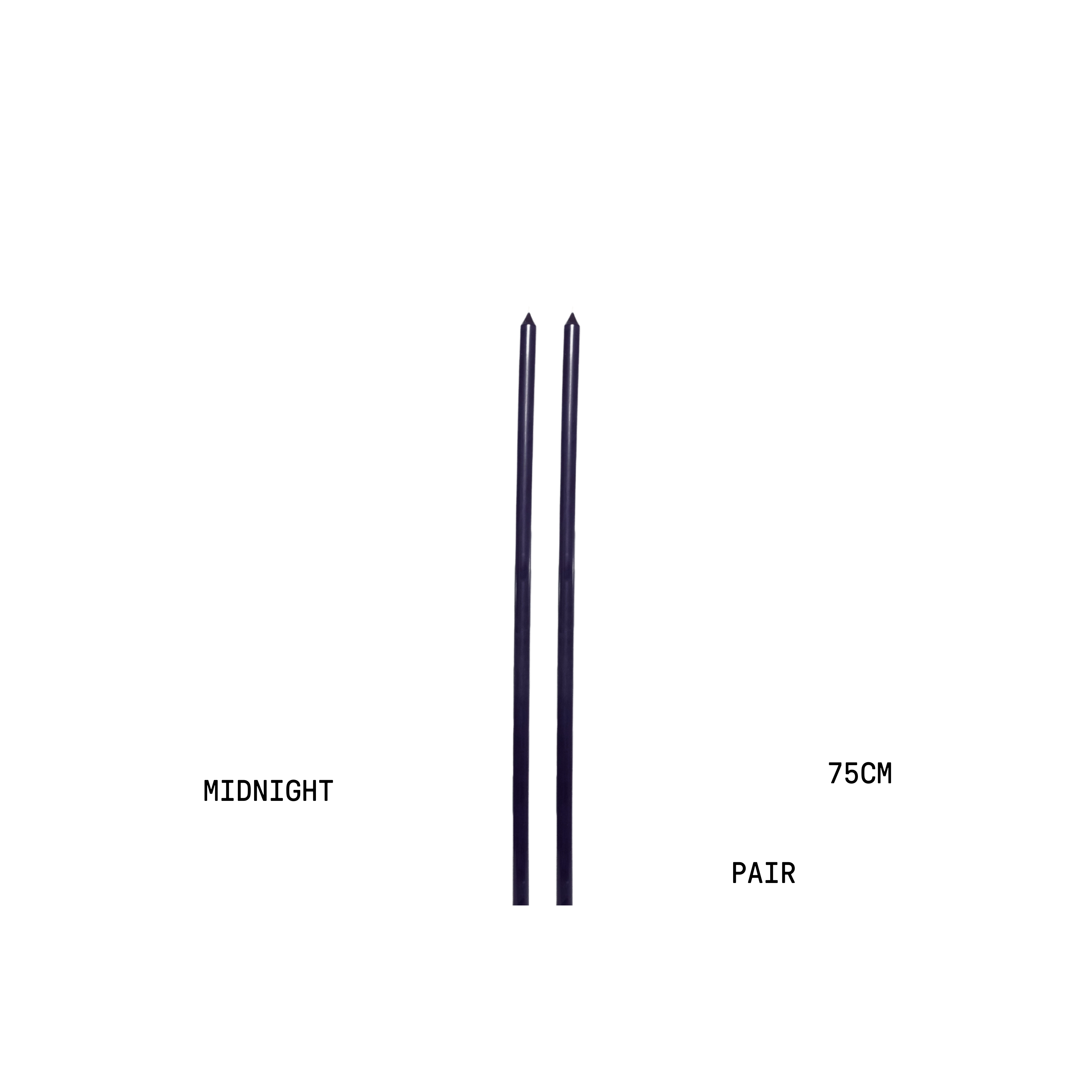 Midnight Tapered Candle Pair
