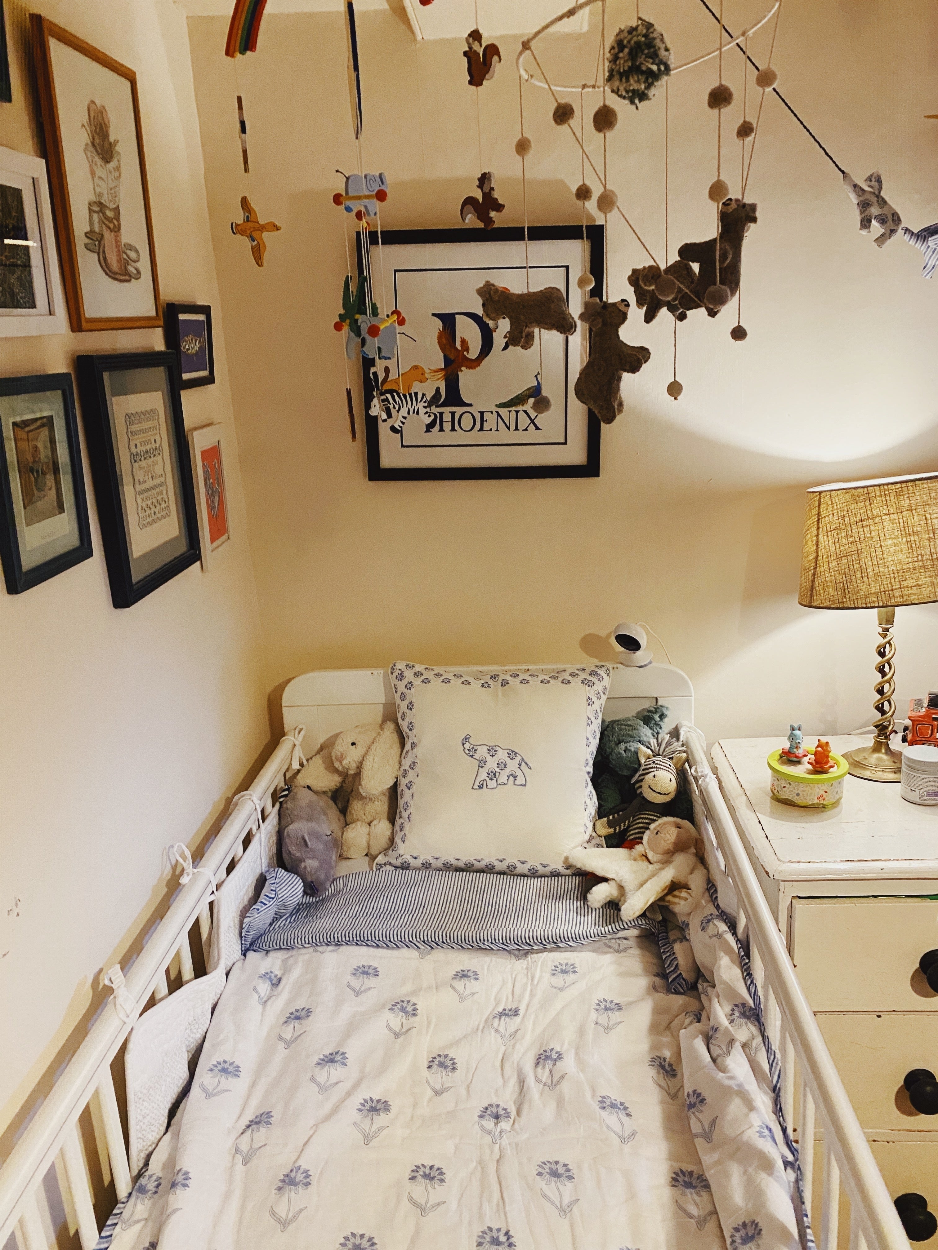 Blue Elephant Cushion Cover