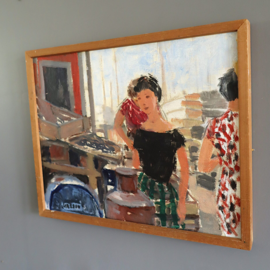 At the Market Oil Painting