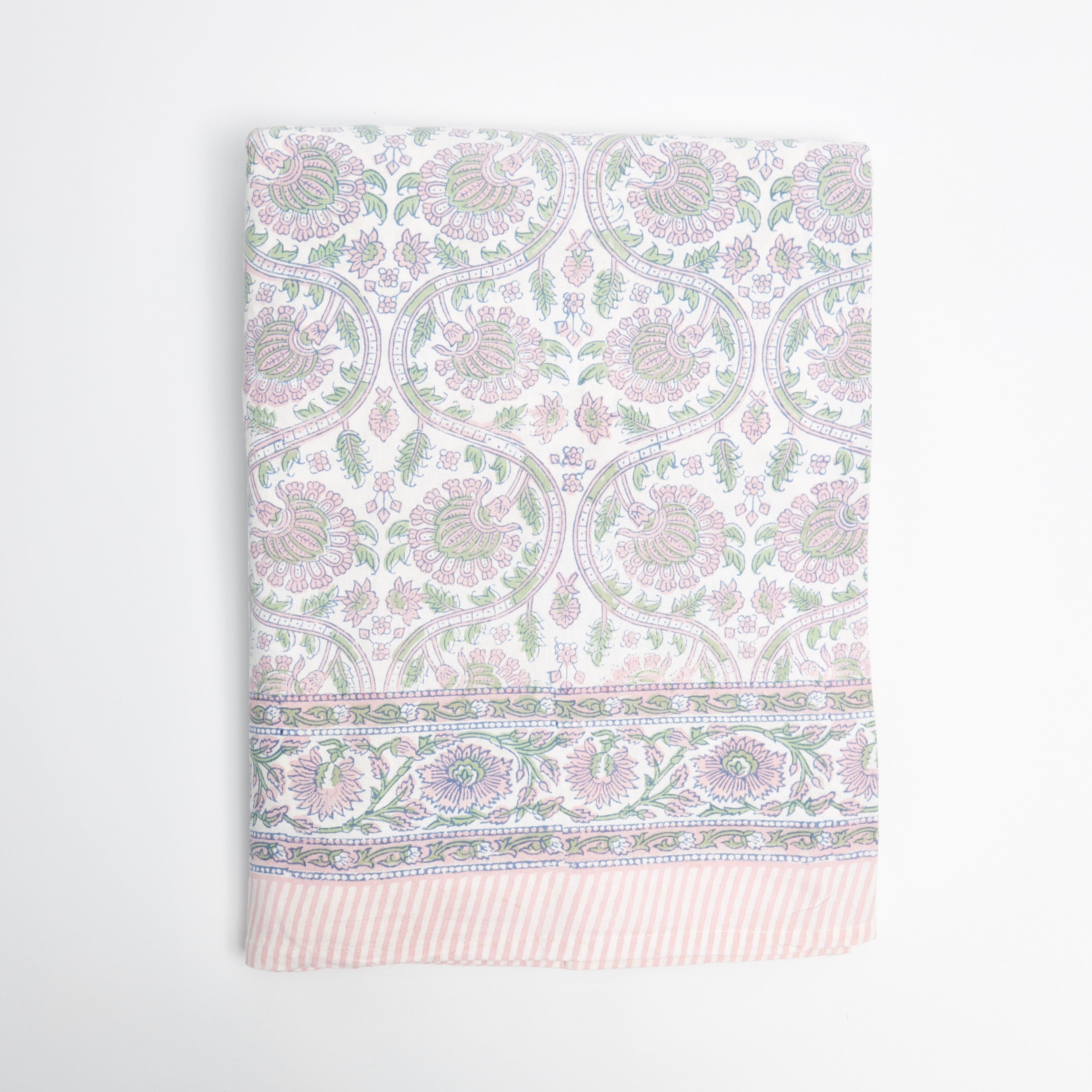 Pink and Green Vine Tablecloth