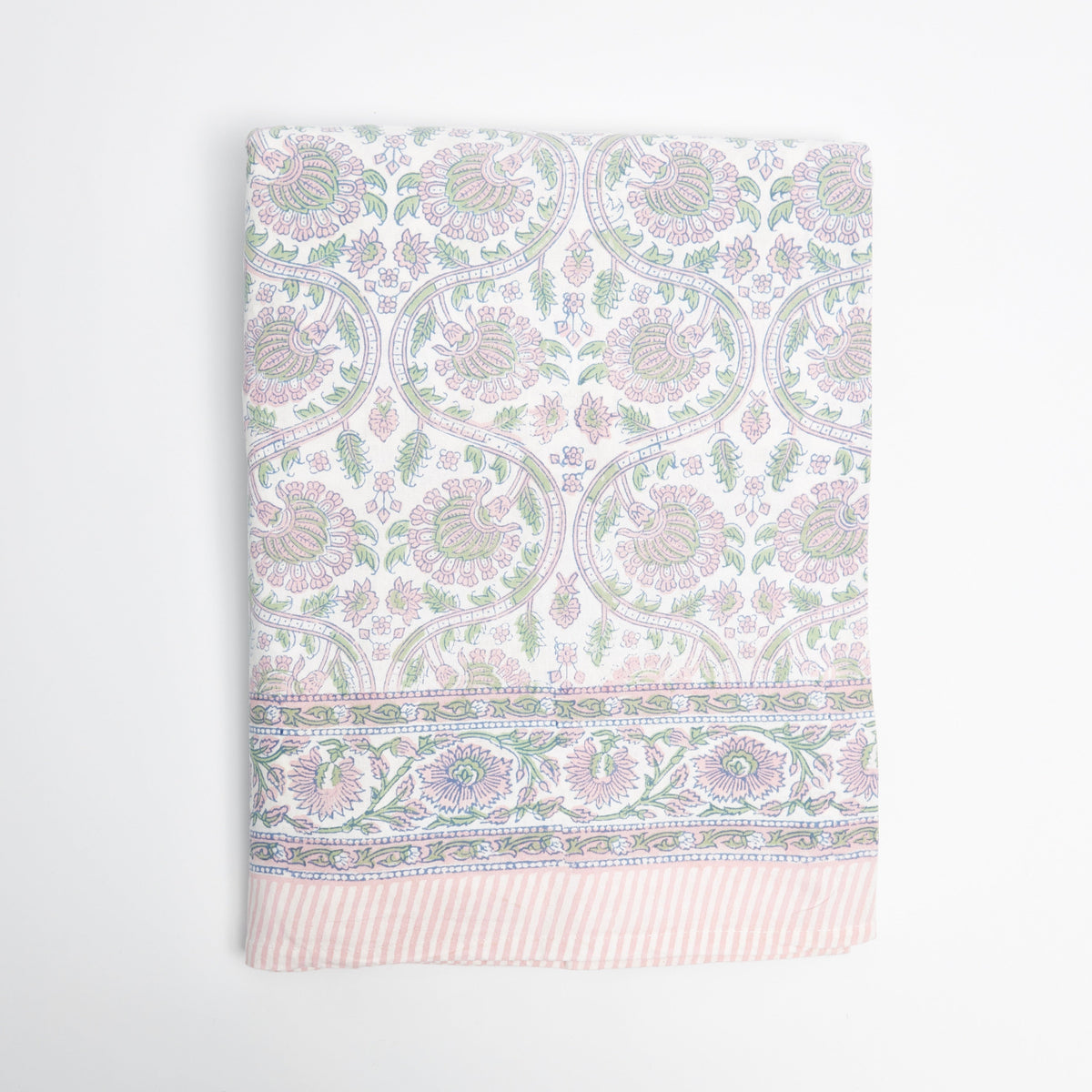 Pink and Green Vine Tablecloth