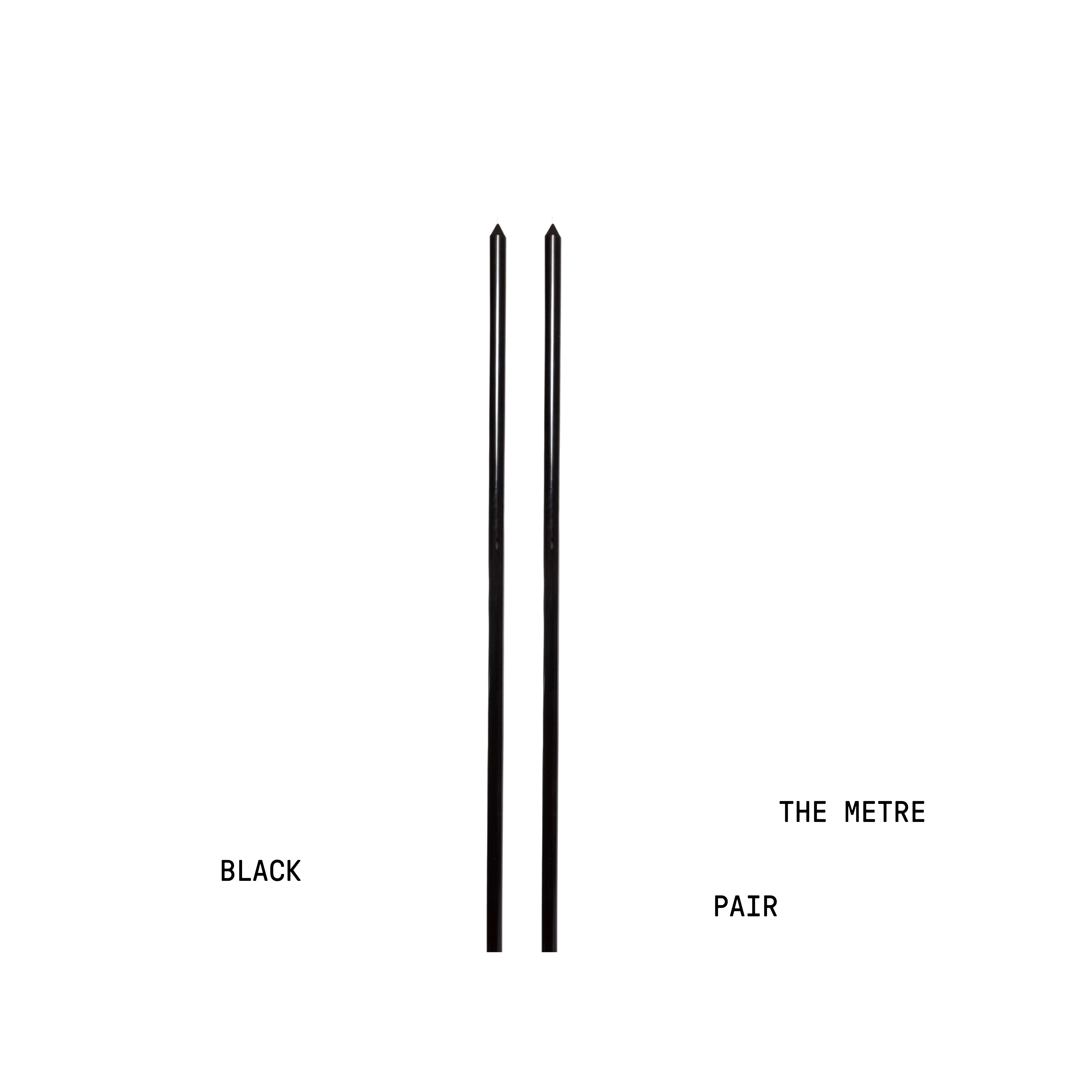 Black Tapered Candle Pair