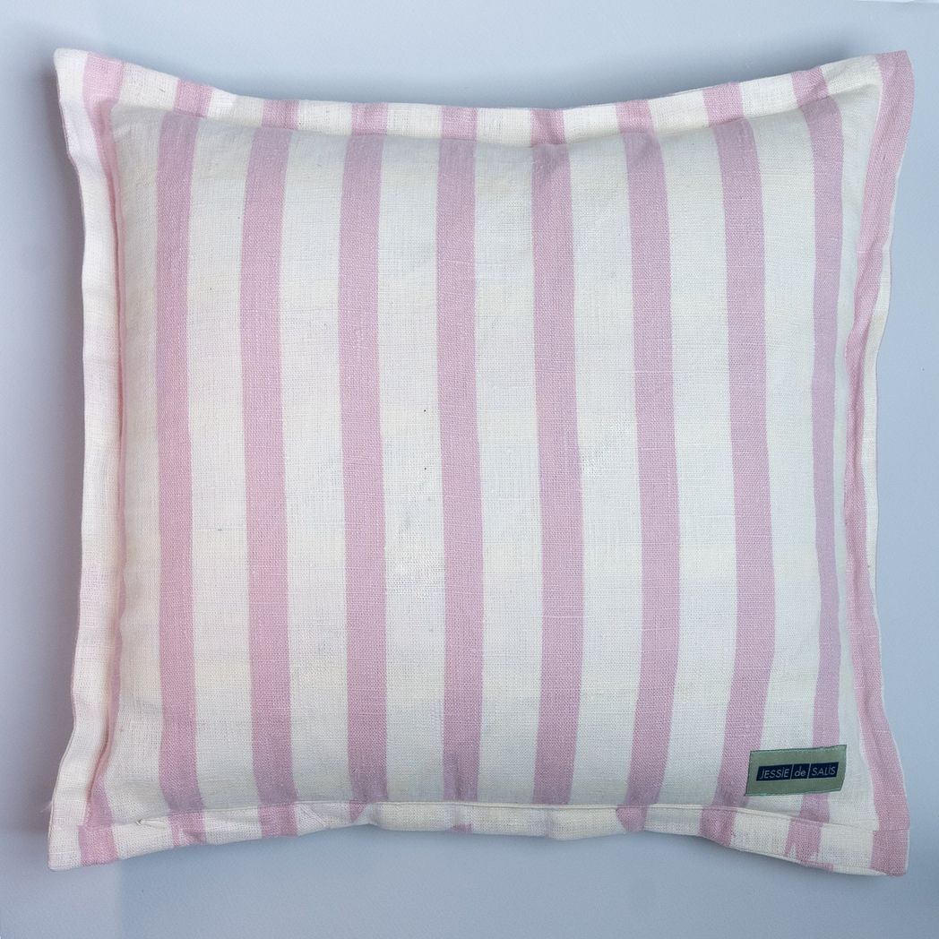 Lino Stripe Dusty Pink