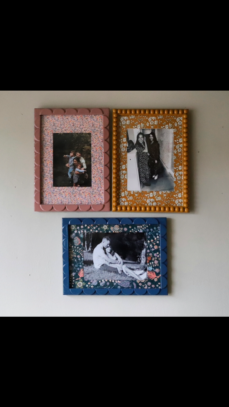 Inky Blue Lacquered Scallop Frame